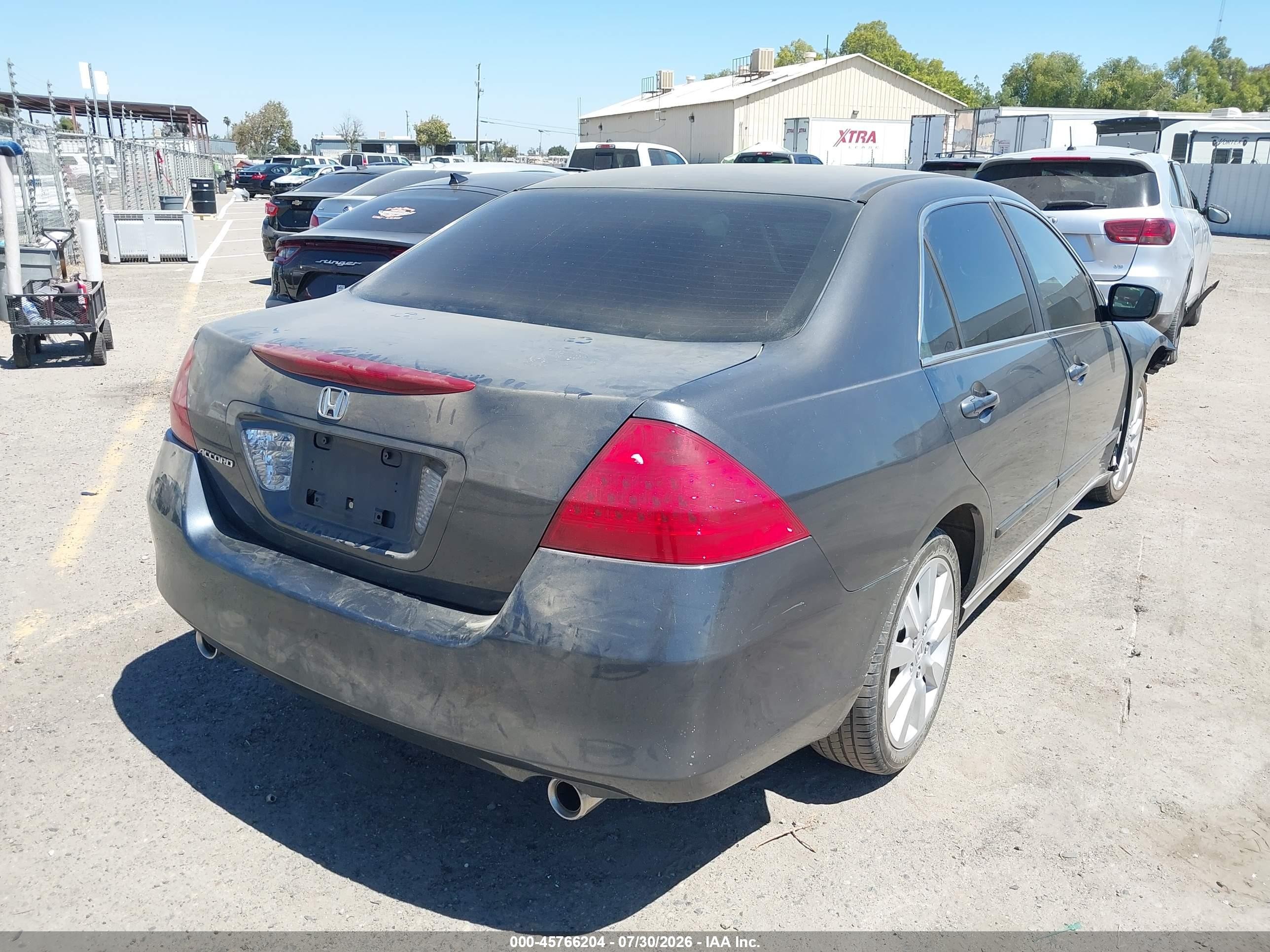 2006 Honda Accord 3.0 Lx Gray vin: 1HGCM66336A062034