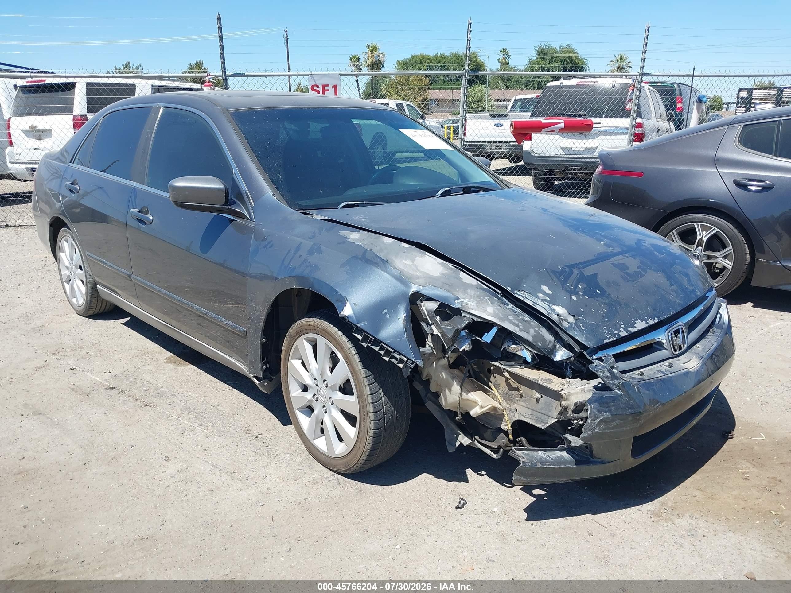 2006 Honda Accord 3.0 Lx Gray vin: 1HGCM66336A062034