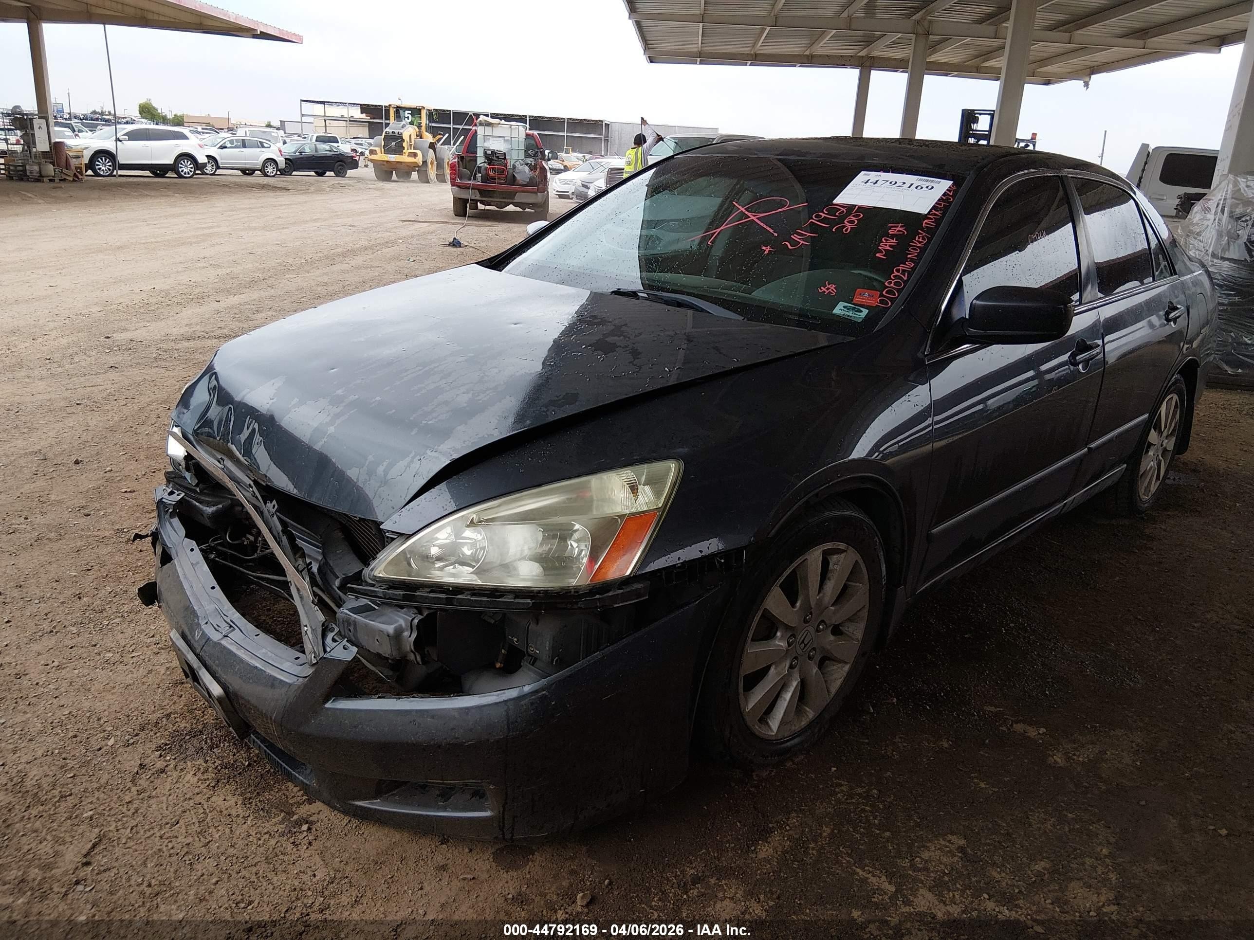 2007 Honda Accord 3.0 Lx Black vin: 1HGCM66337A008296
