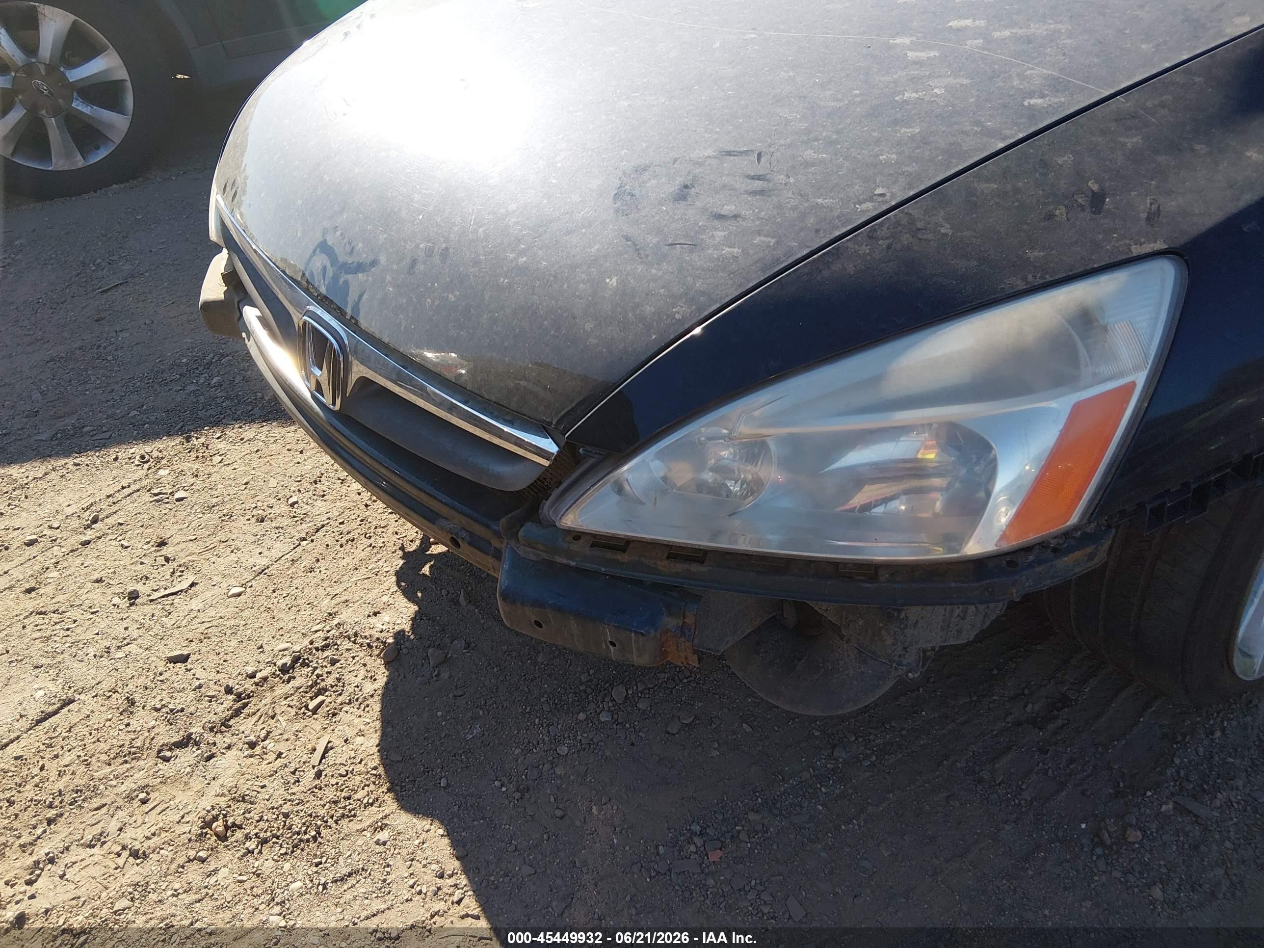 2007 Honda Accord 3.0 Lx Black vin: 1HGCM66337A013238