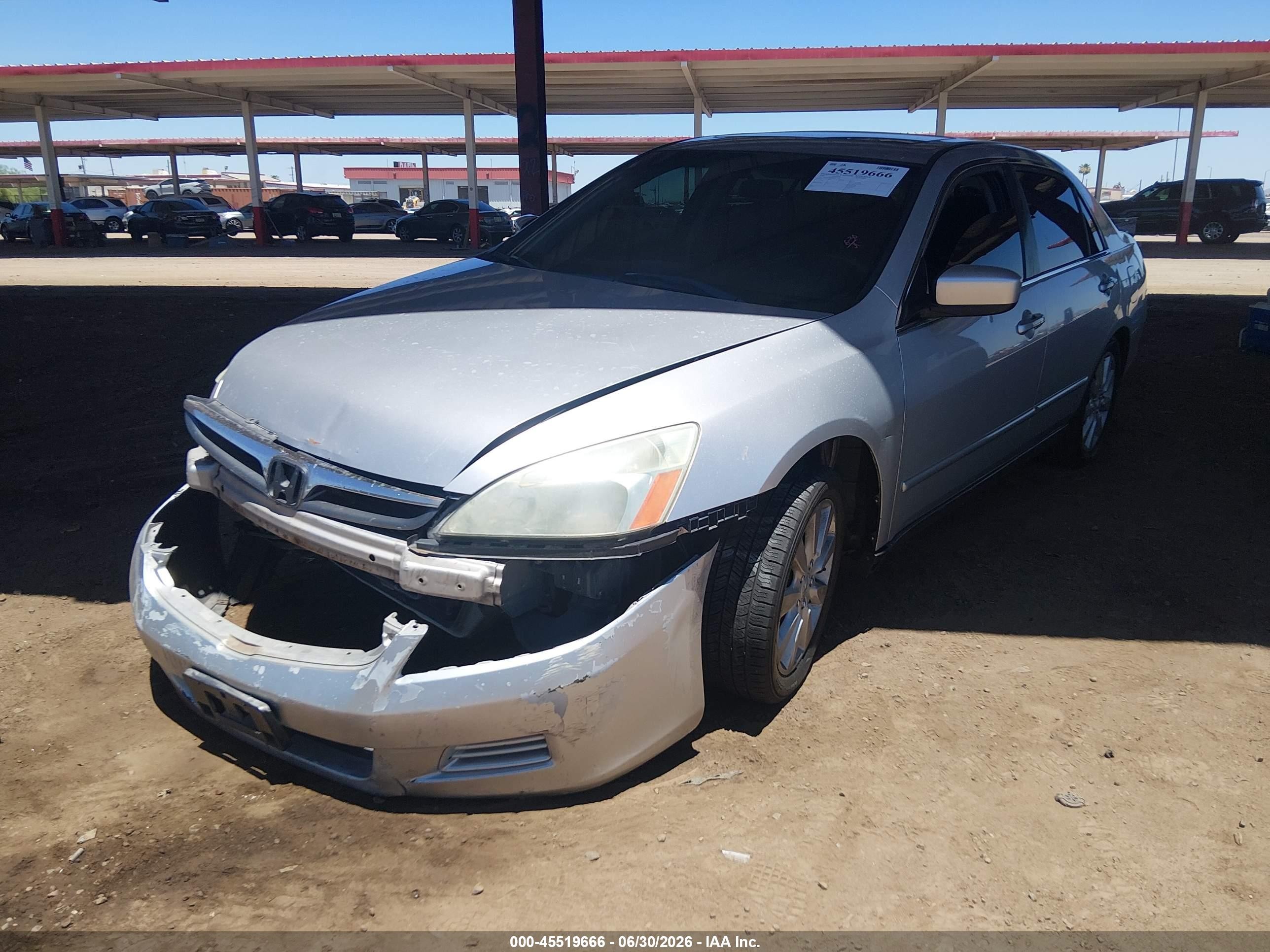 2006 Honda Accord 3.0 Lx Silver vin: 1HGCM66346A011514