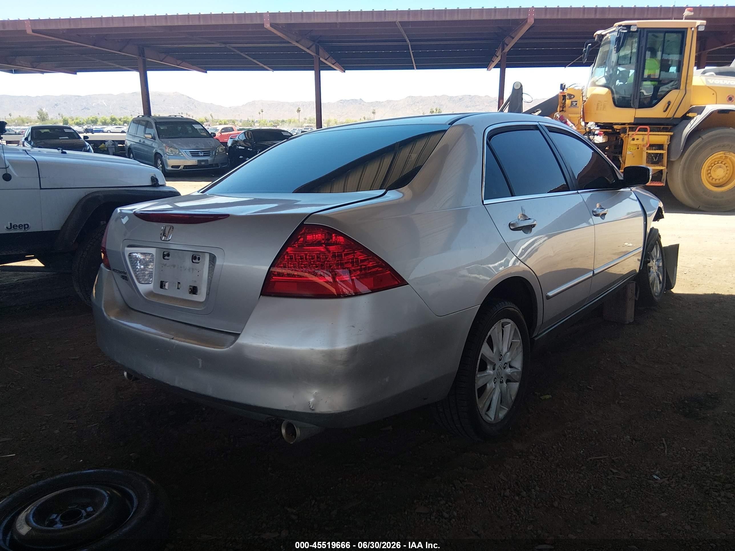 2006 Honda Accord 3.0 Lx Silver vin: 1HGCM66346A011514