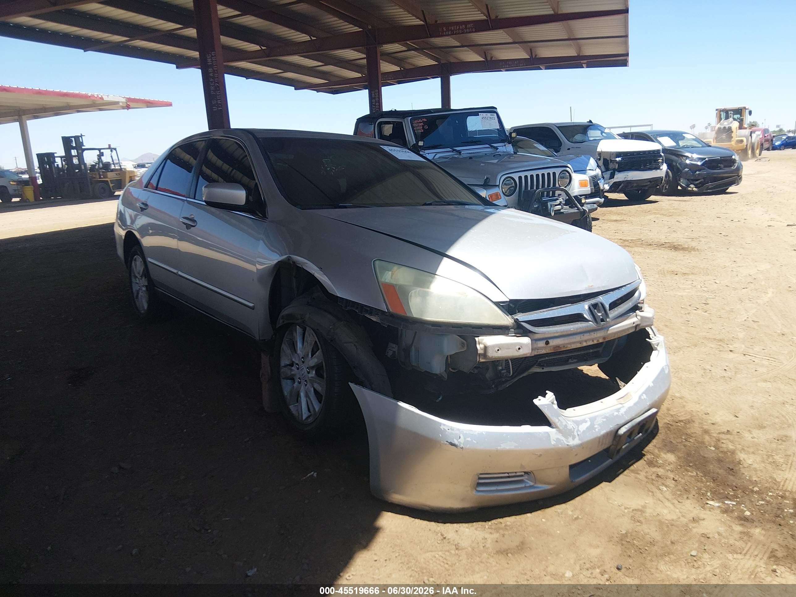 2006 Honda Accord 3.0 Lx Silver vin: 1HGCM66346A011514
