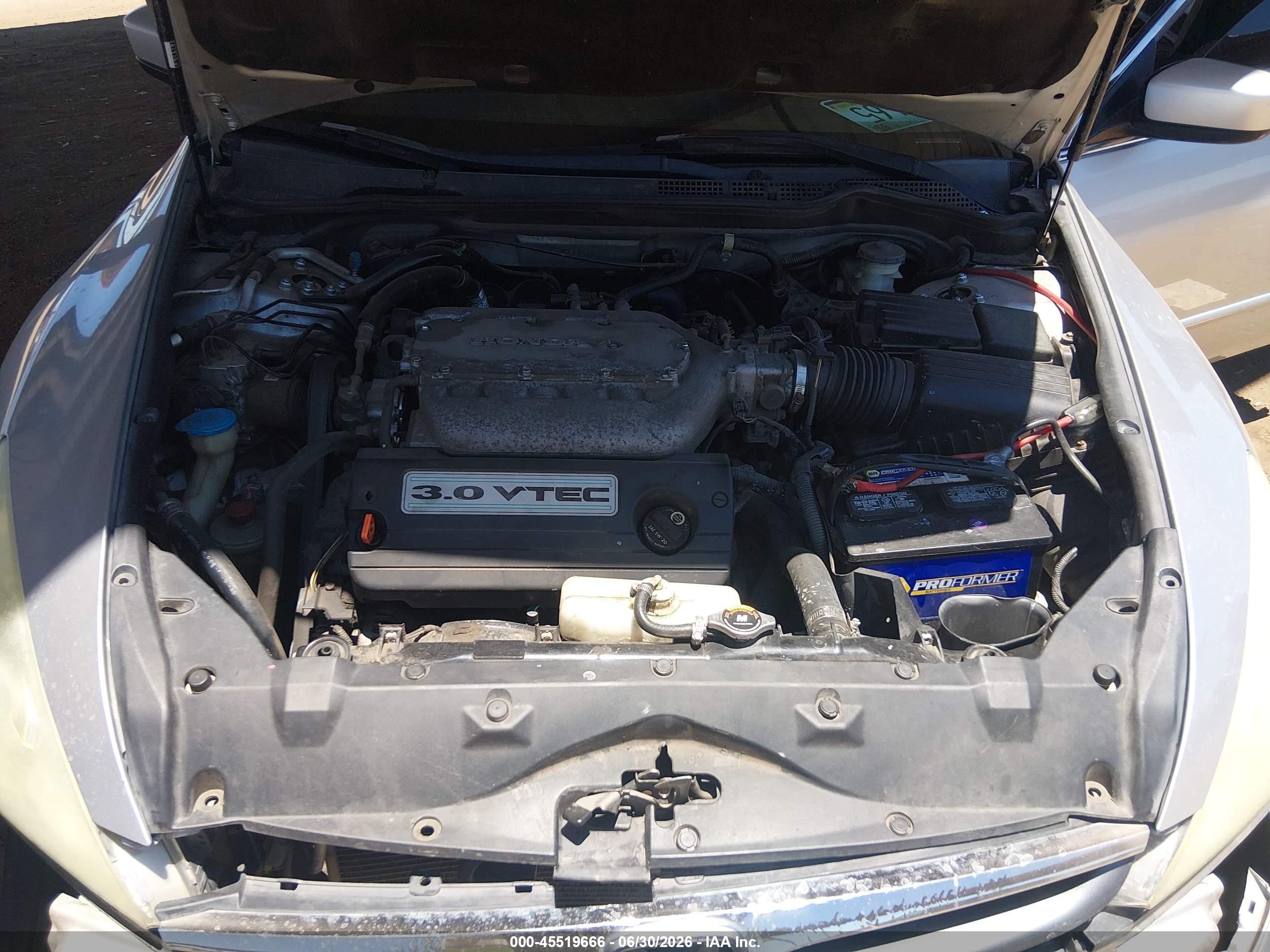 2006 Honda Accord 3.0 Lx Silver vin: 1HGCM66346A011514