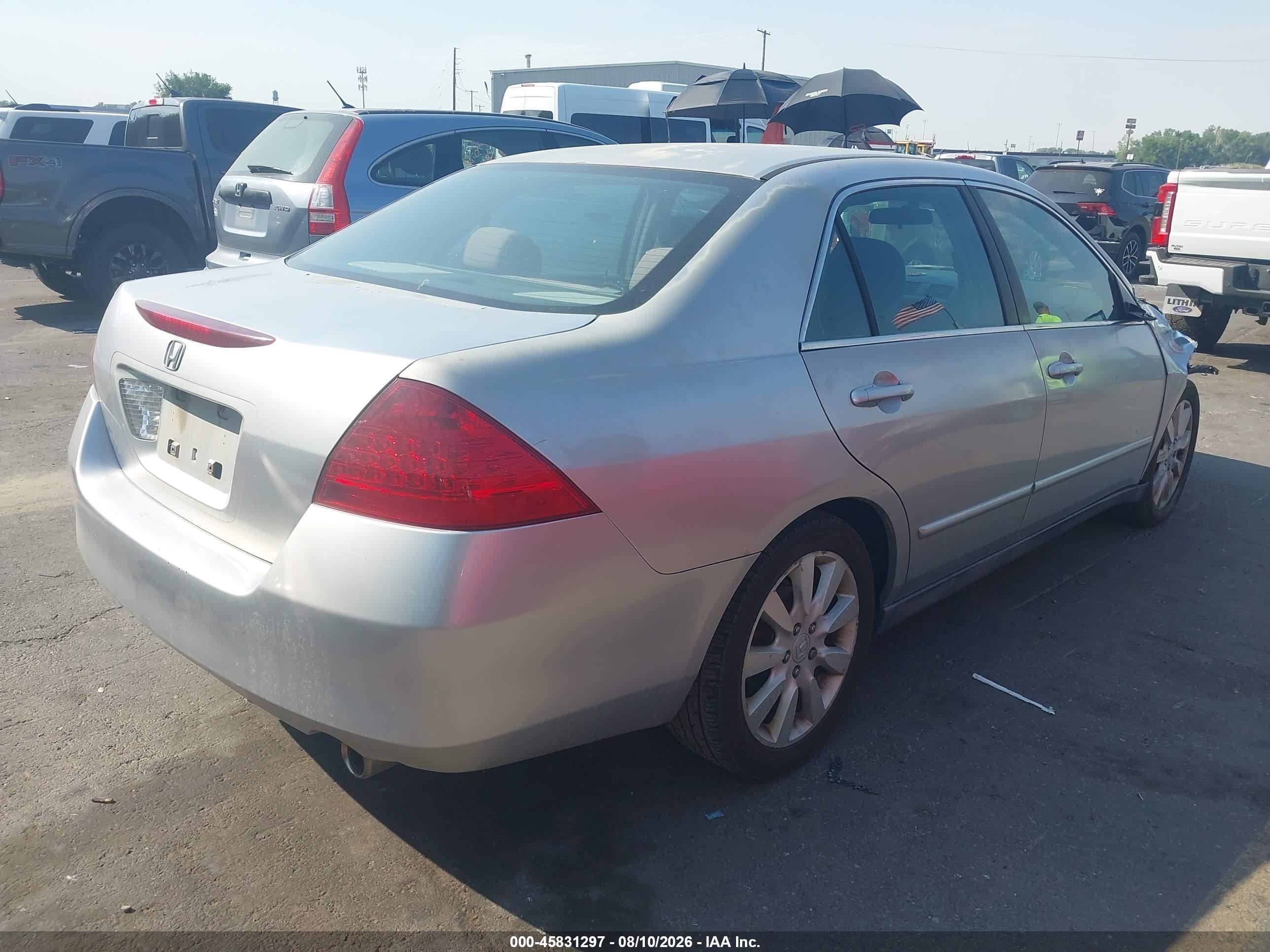 2006 Honda Accord 3.0 Lx Silver vin: 1HGCM66346A059790
