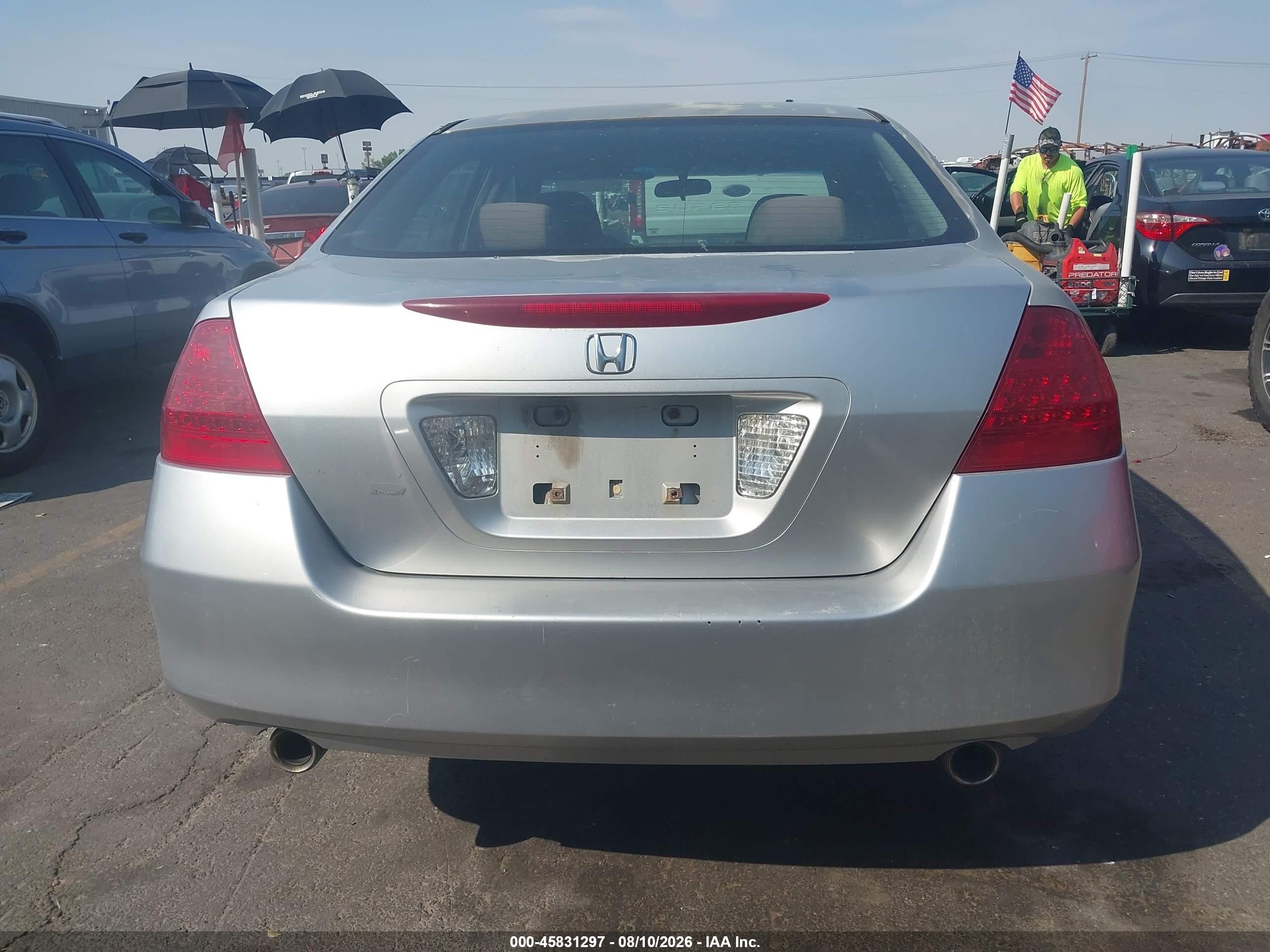 2006 Honda Accord 3.0 Lx Silver vin: 1HGCM66346A059790