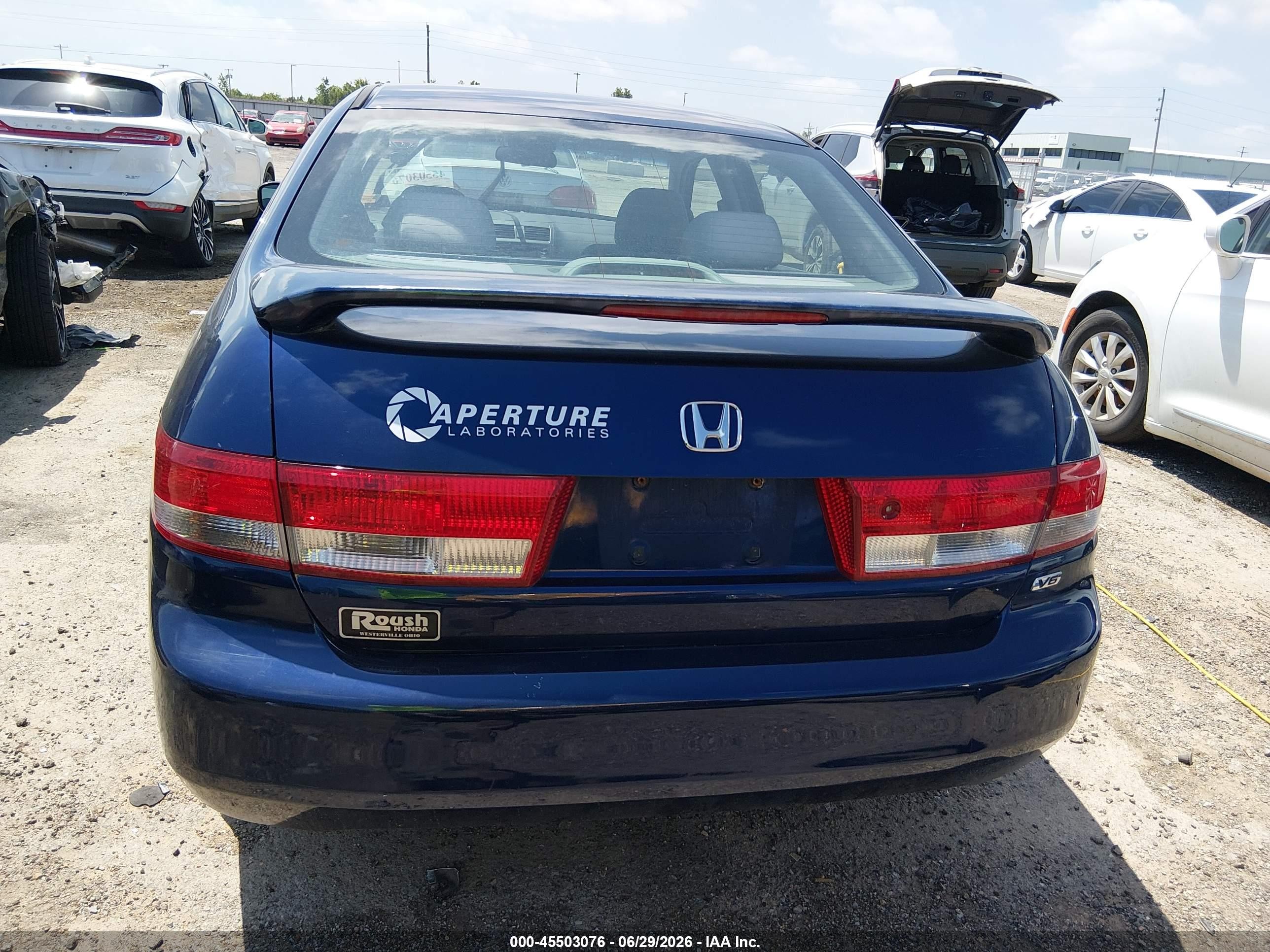 2004 Honda Accord 3.0 Lx Blue vin: 1HGCM66354A010322