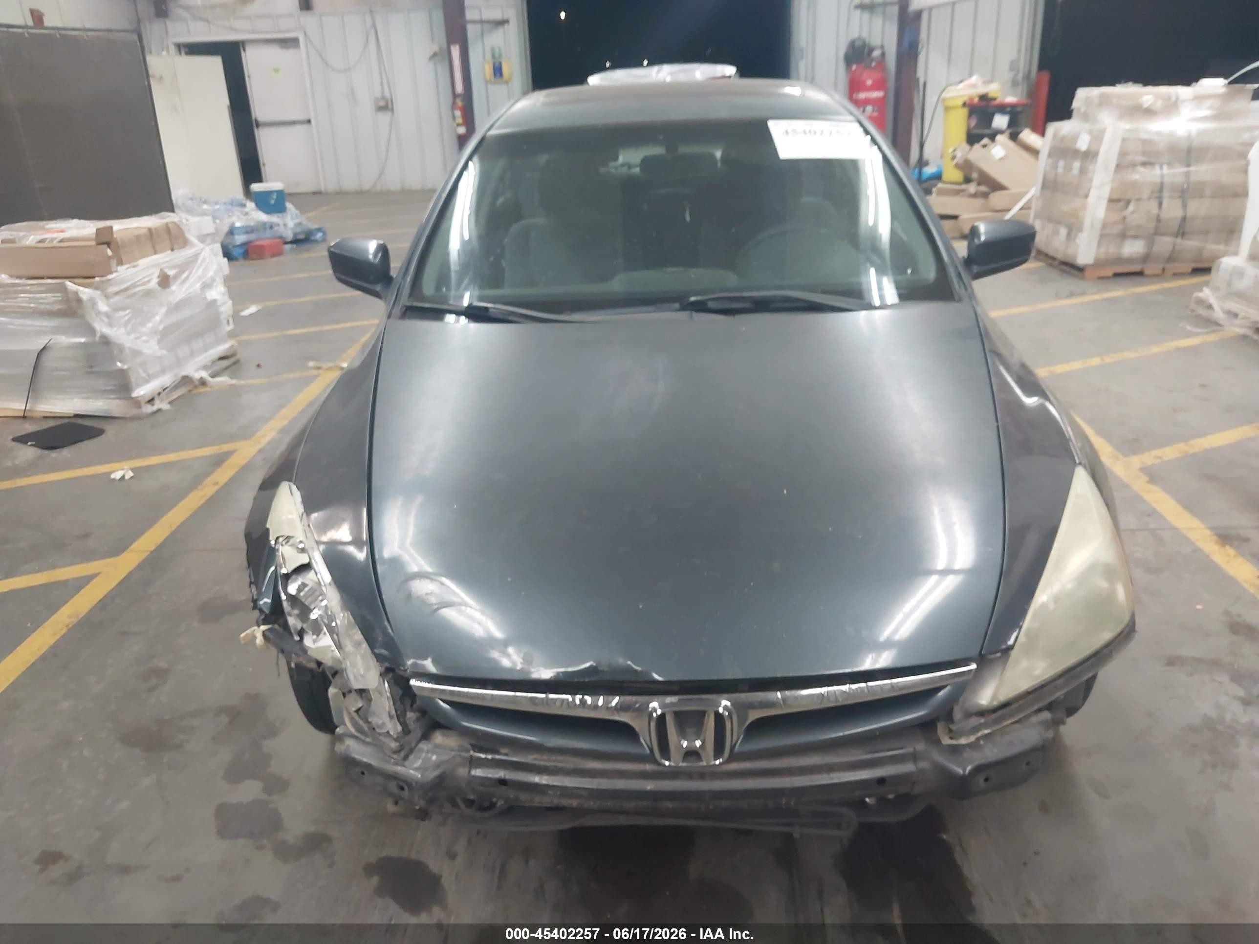 2006 Honda Accord 3.0 Lx Gray vin: 1HGCM66356A001686