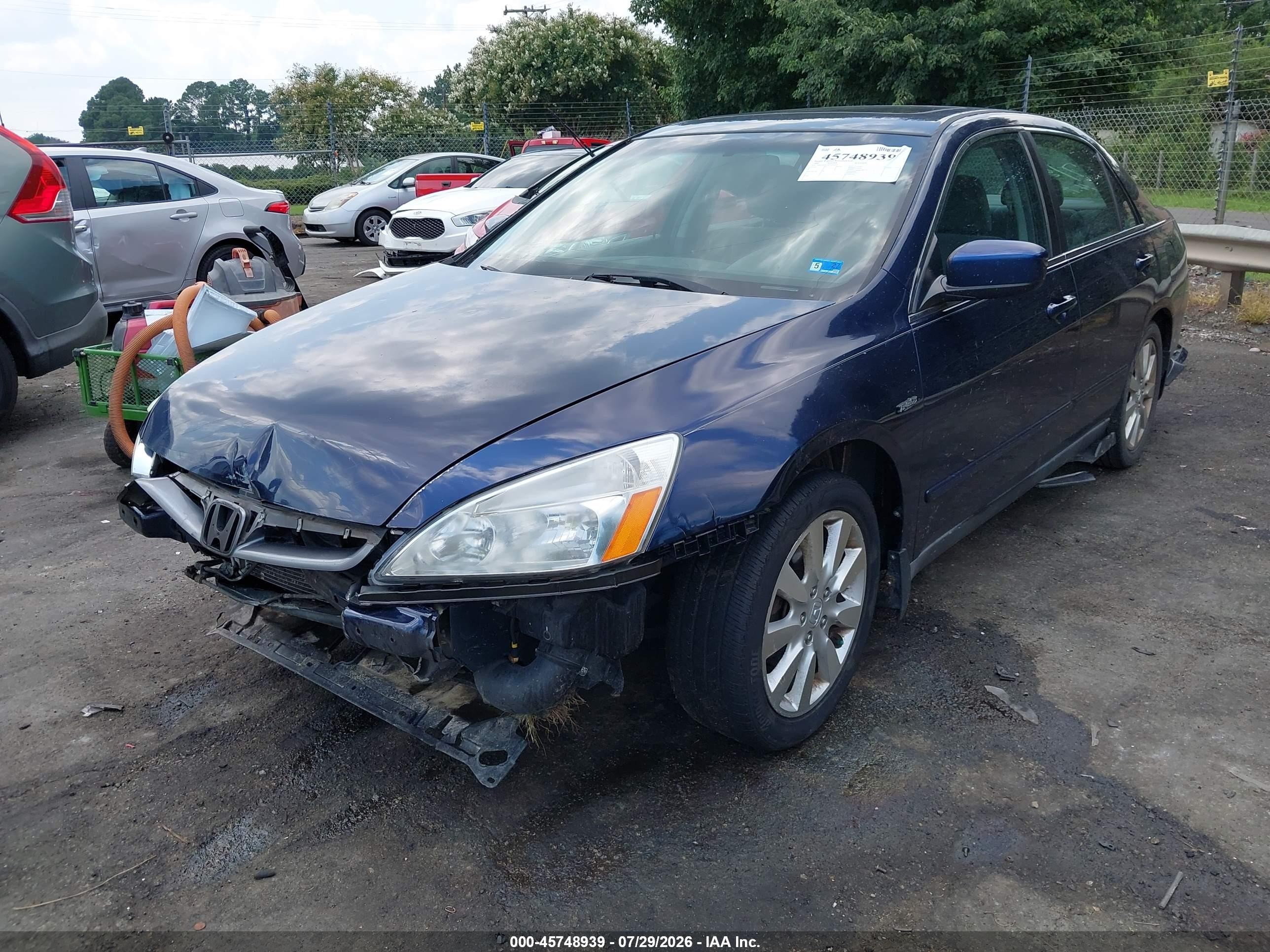 2006 Honda Accord 3.0 Lx Синий vin: 1HGCM66356A029455