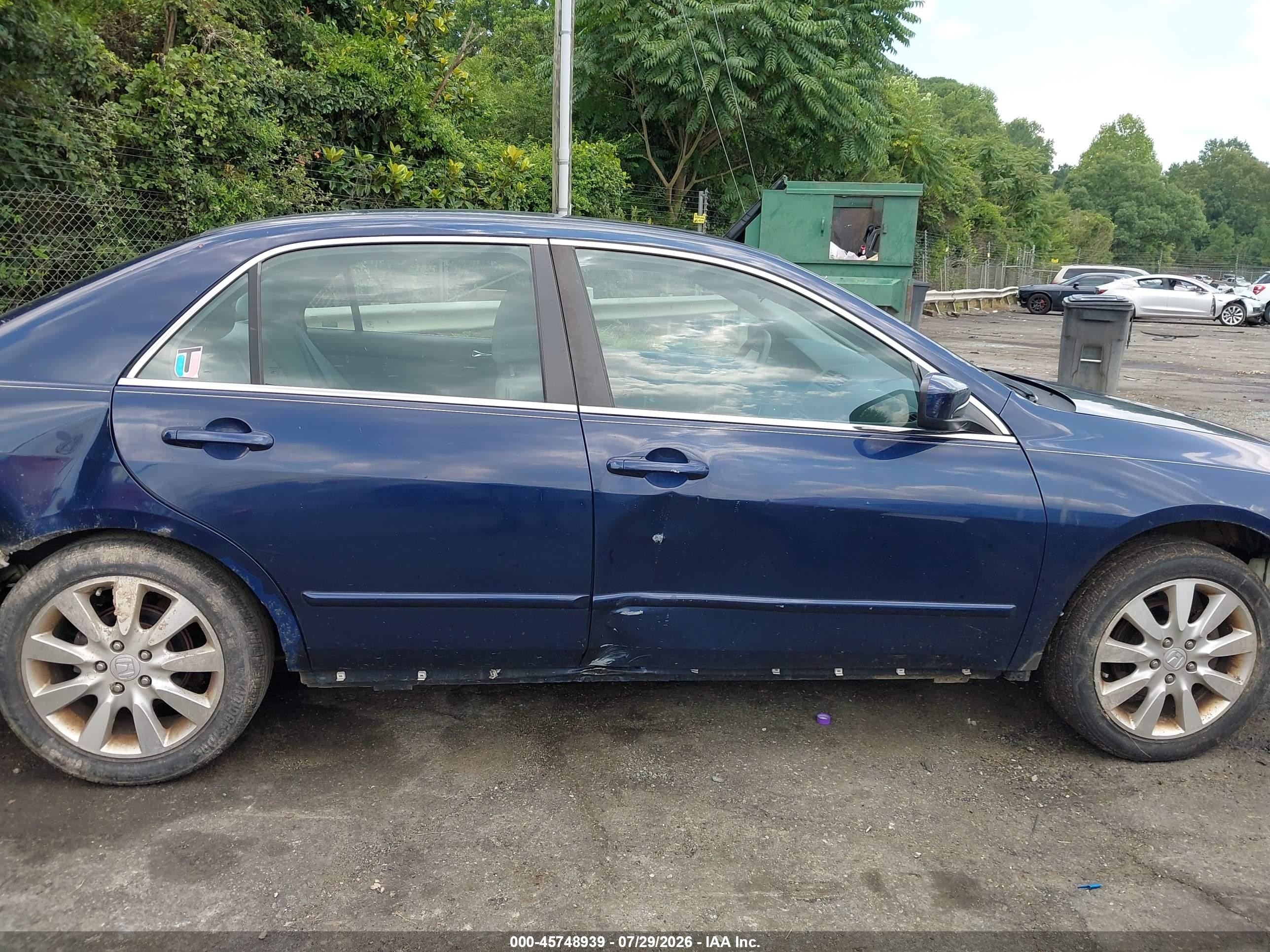 2006 Honda Accord 3.0 Lx Синий vin: 1HGCM66356A029455