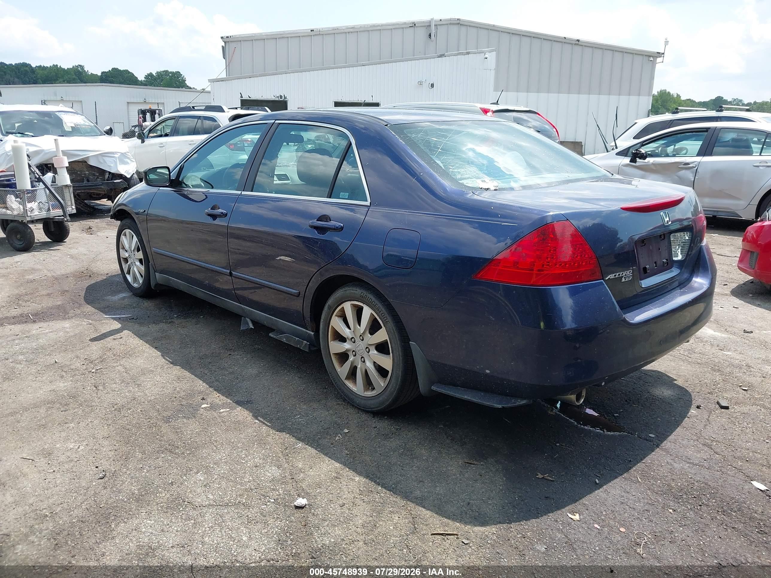 2006 Honda Accord 3.0 Lx Синий vin: 1HGCM66356A029455