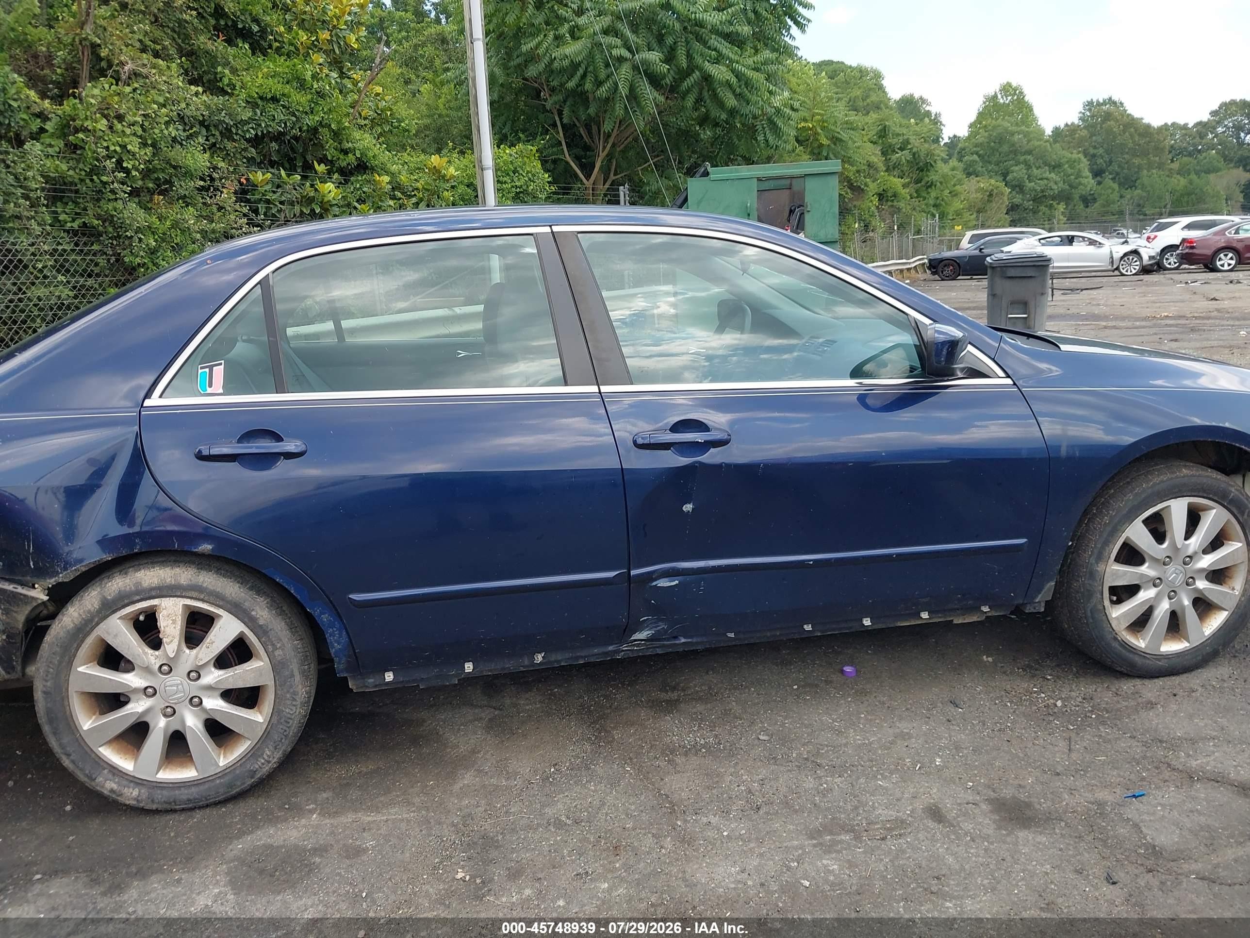 2006 Honda Accord 3.0 Lx Синий vin: 1HGCM66356A029455