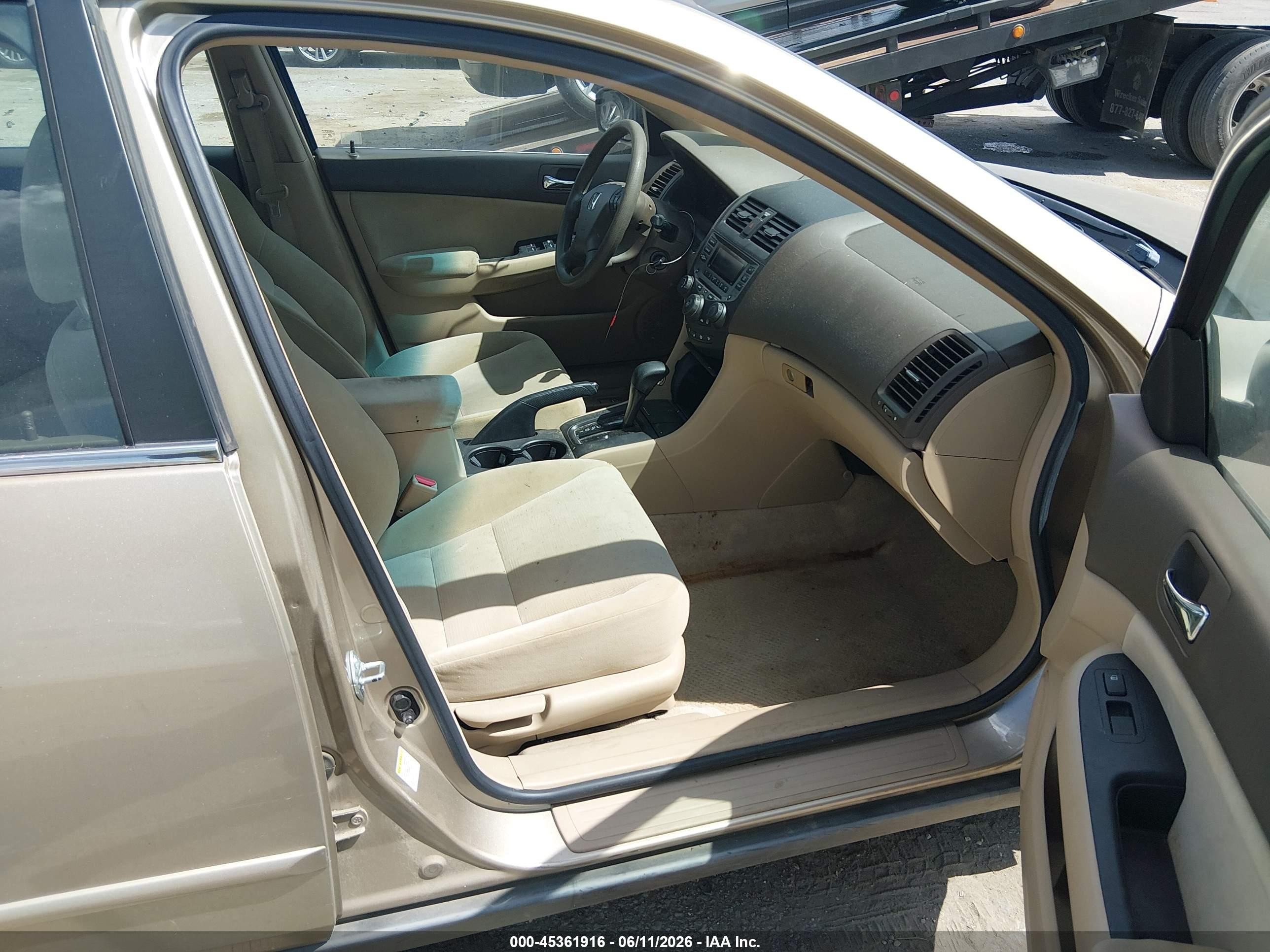2006 Honda Accord 3.0 Lx Champagne vin: 1HGCM66356A033411