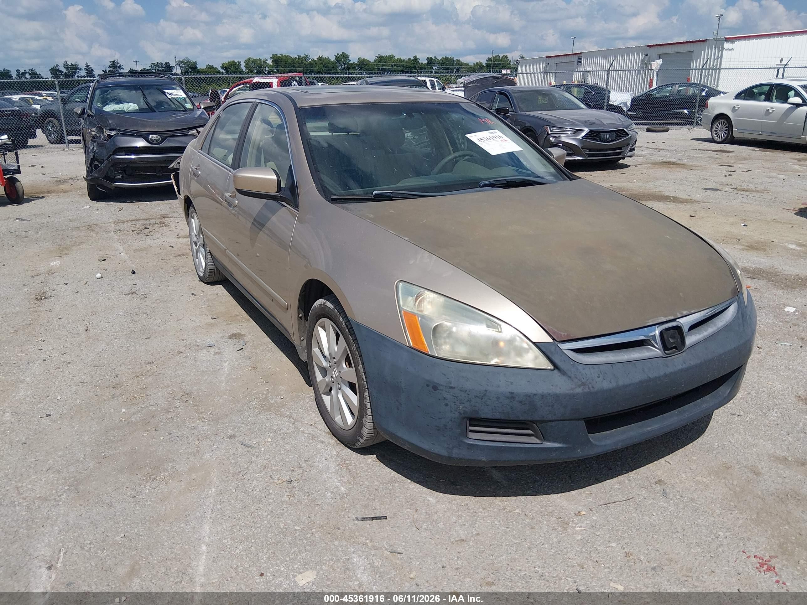 2006 Honda Accord 3.0 Lx Champagne vin: 1HGCM66356A033411