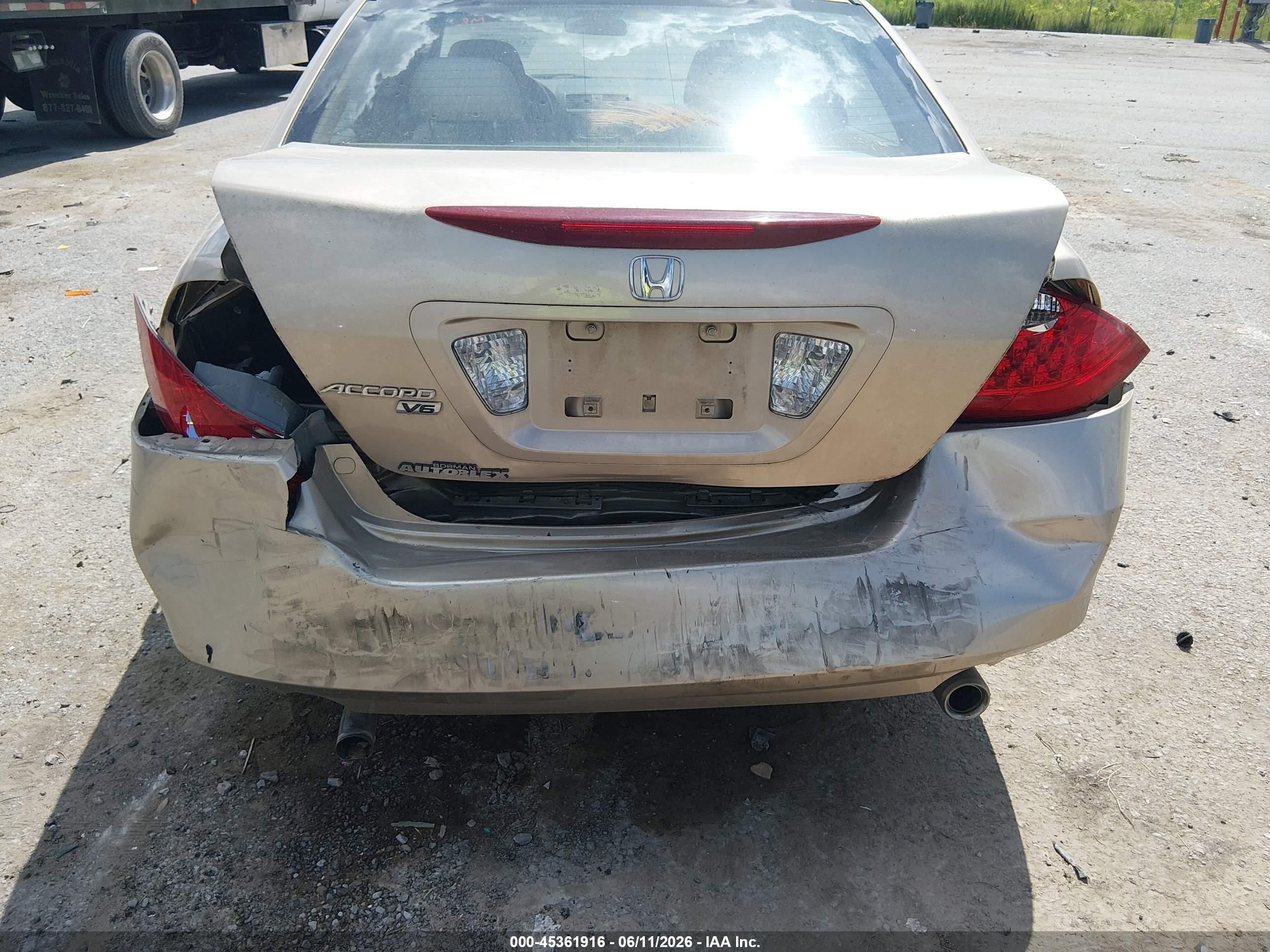 2006 Honda Accord 3.0 Lx Champagne vin: 1HGCM66356A033411