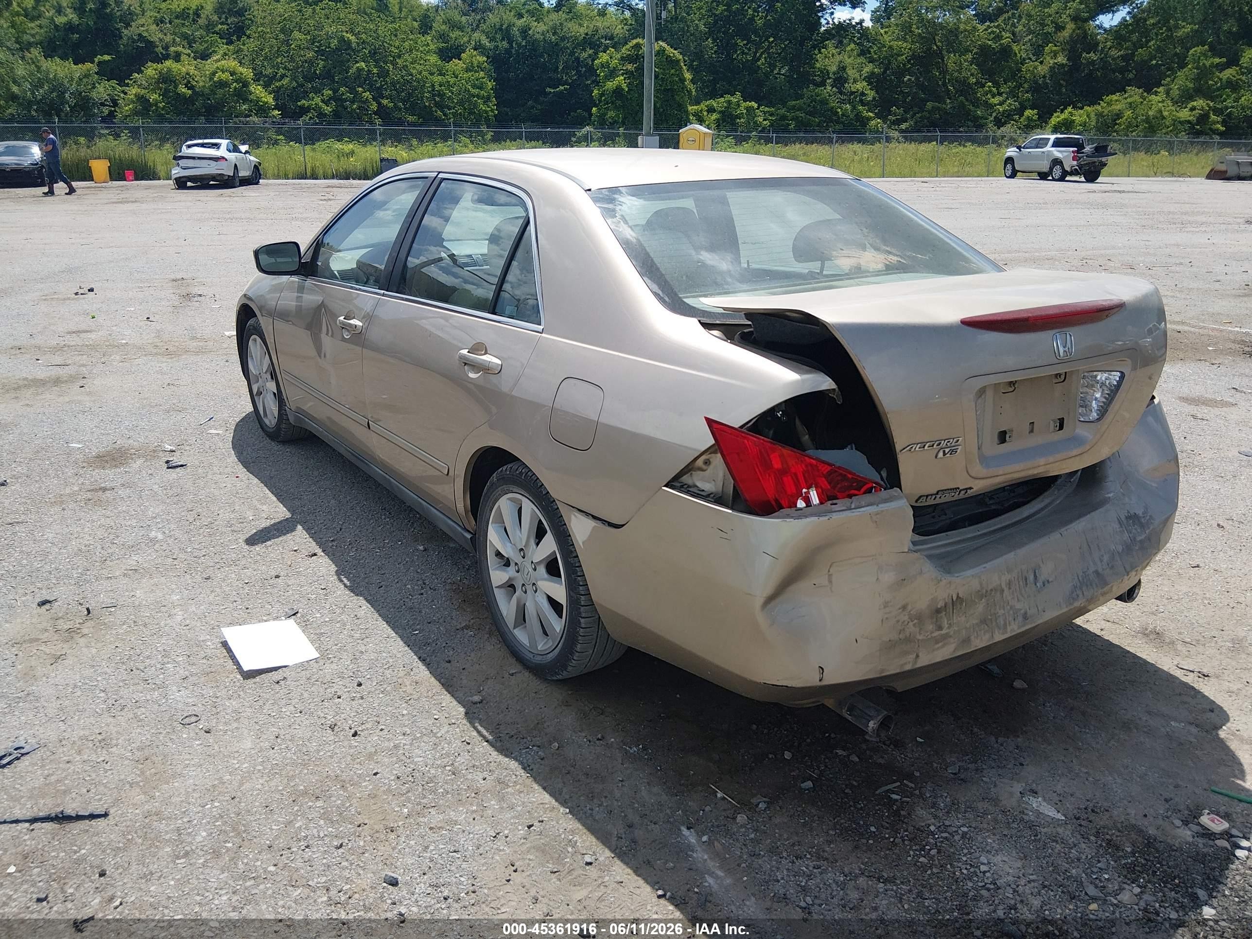 2006 Honda Accord 3.0 Lx Champagne vin: 1HGCM66356A033411