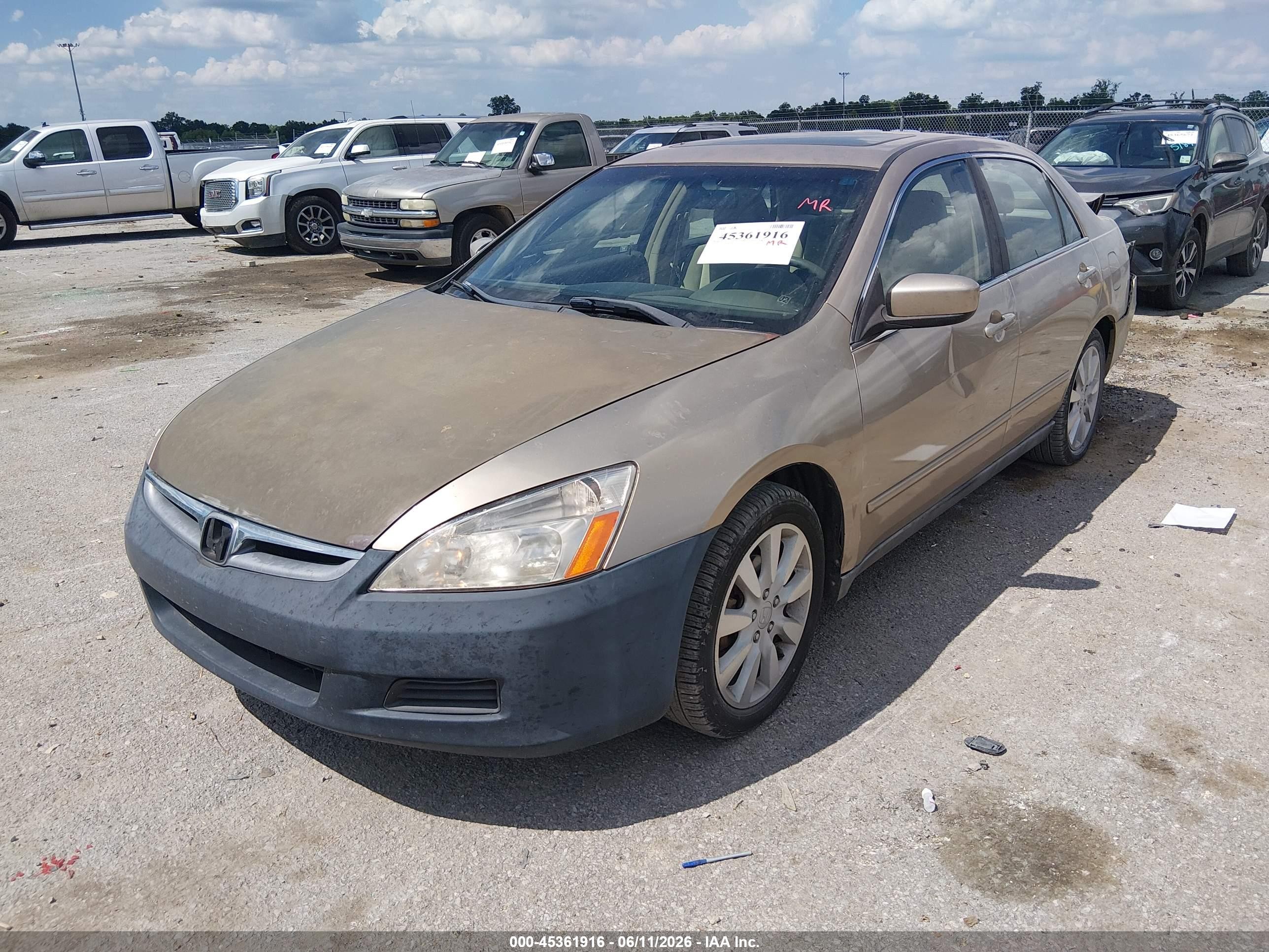 2006 Honda Accord 3.0 Lx Champagne vin: 1HGCM66356A033411