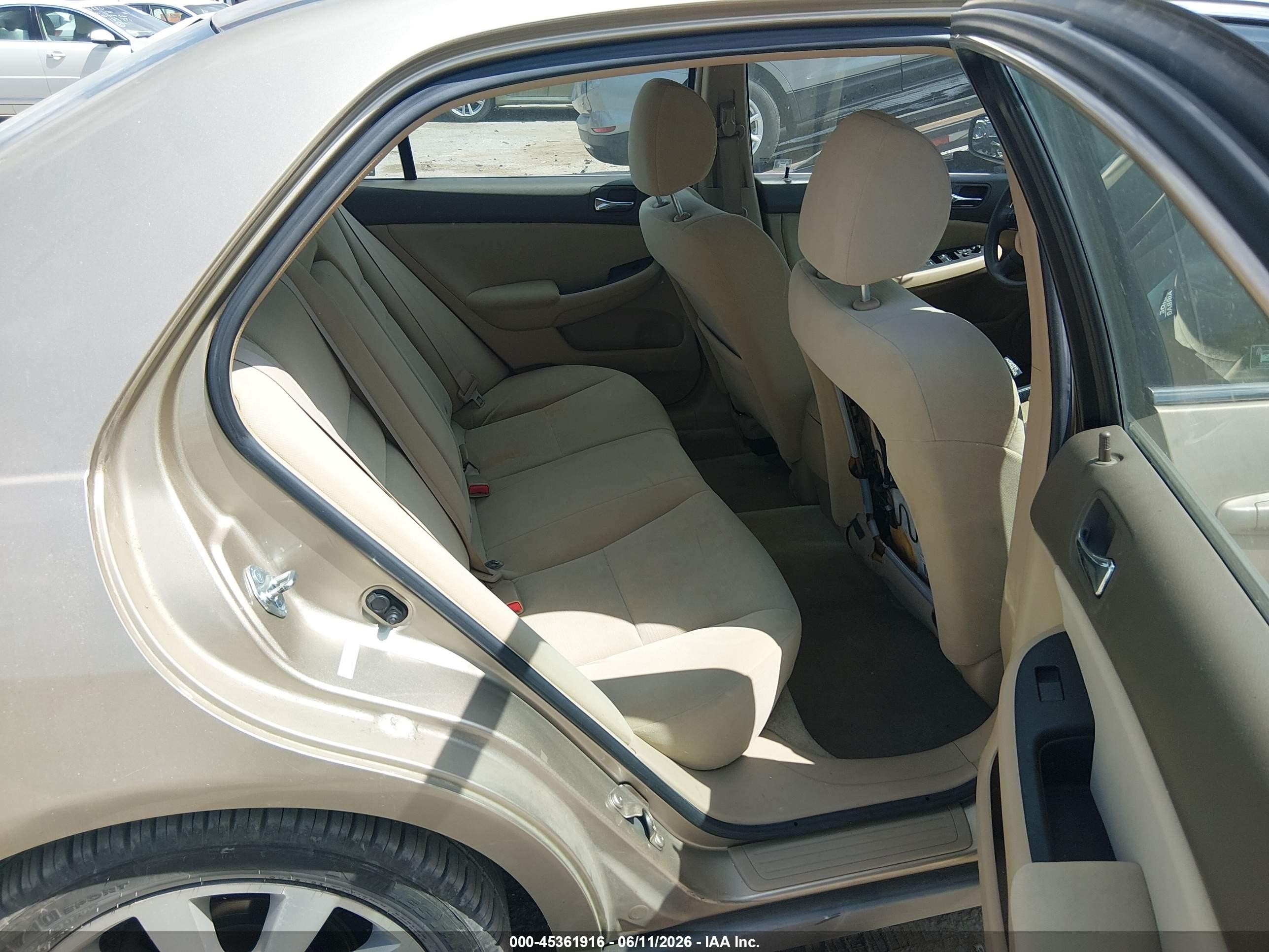 2006 Honda Accord 3.0 Lx Champagne vin: 1HGCM66356A033411