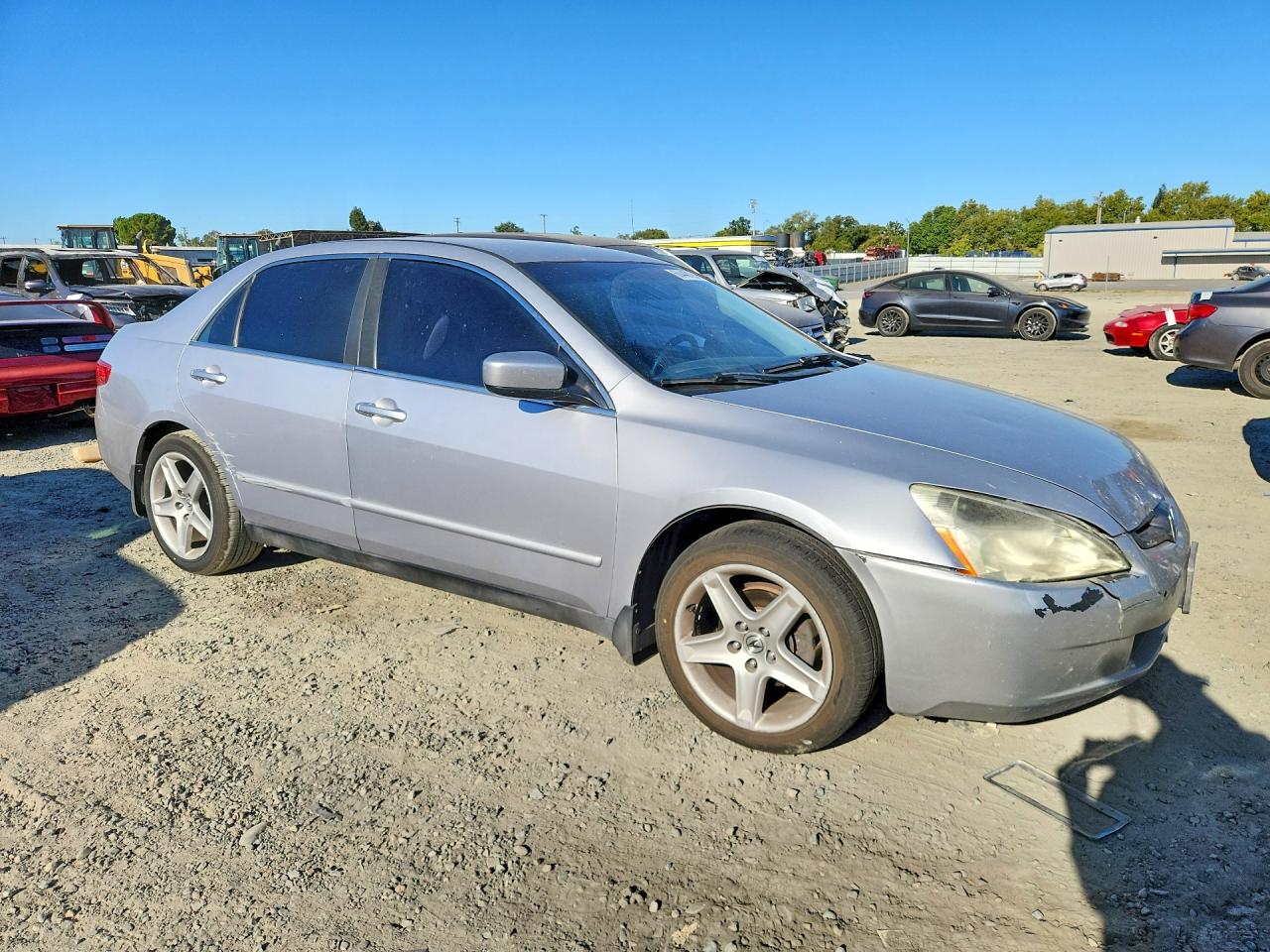 2005 Honda Accord Lx Silver vin: 1HGCM66375A015264