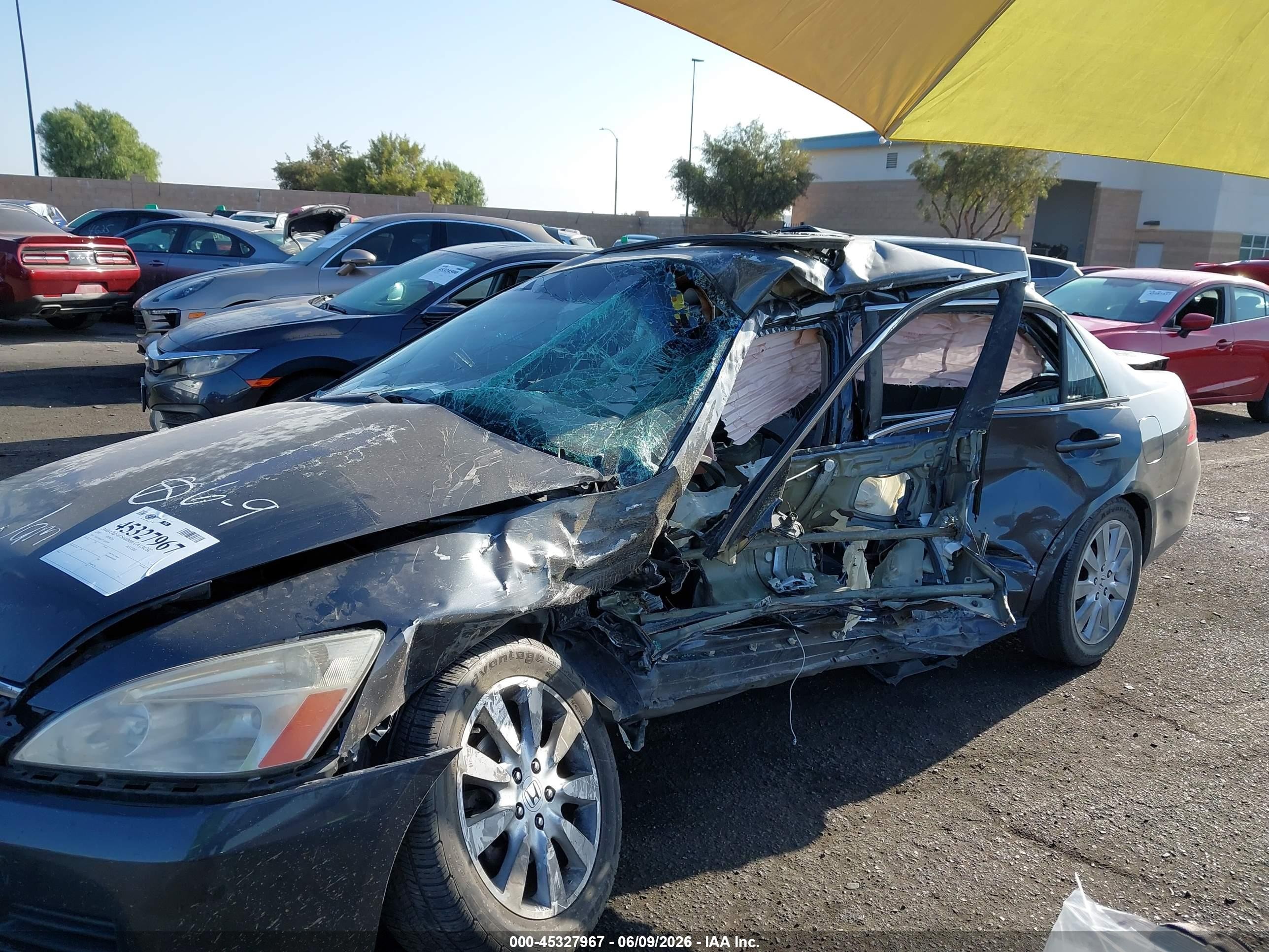 2007 Honda Accord 3.0 Lx Gray vin: 1HGCM66377A020189