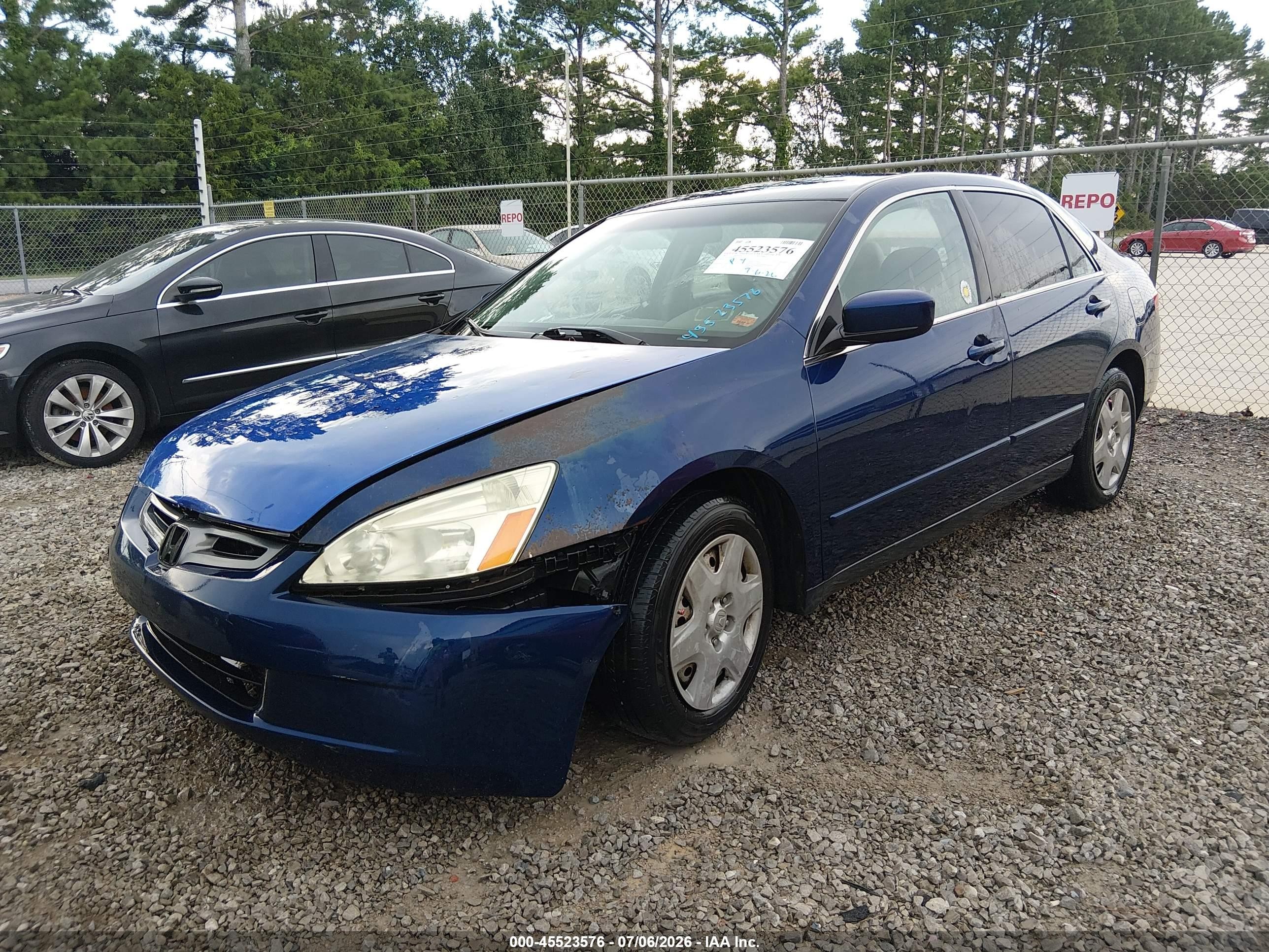 2005 Honda Accord 3.0 Lx Blue vin: 1HGCM66385A055286