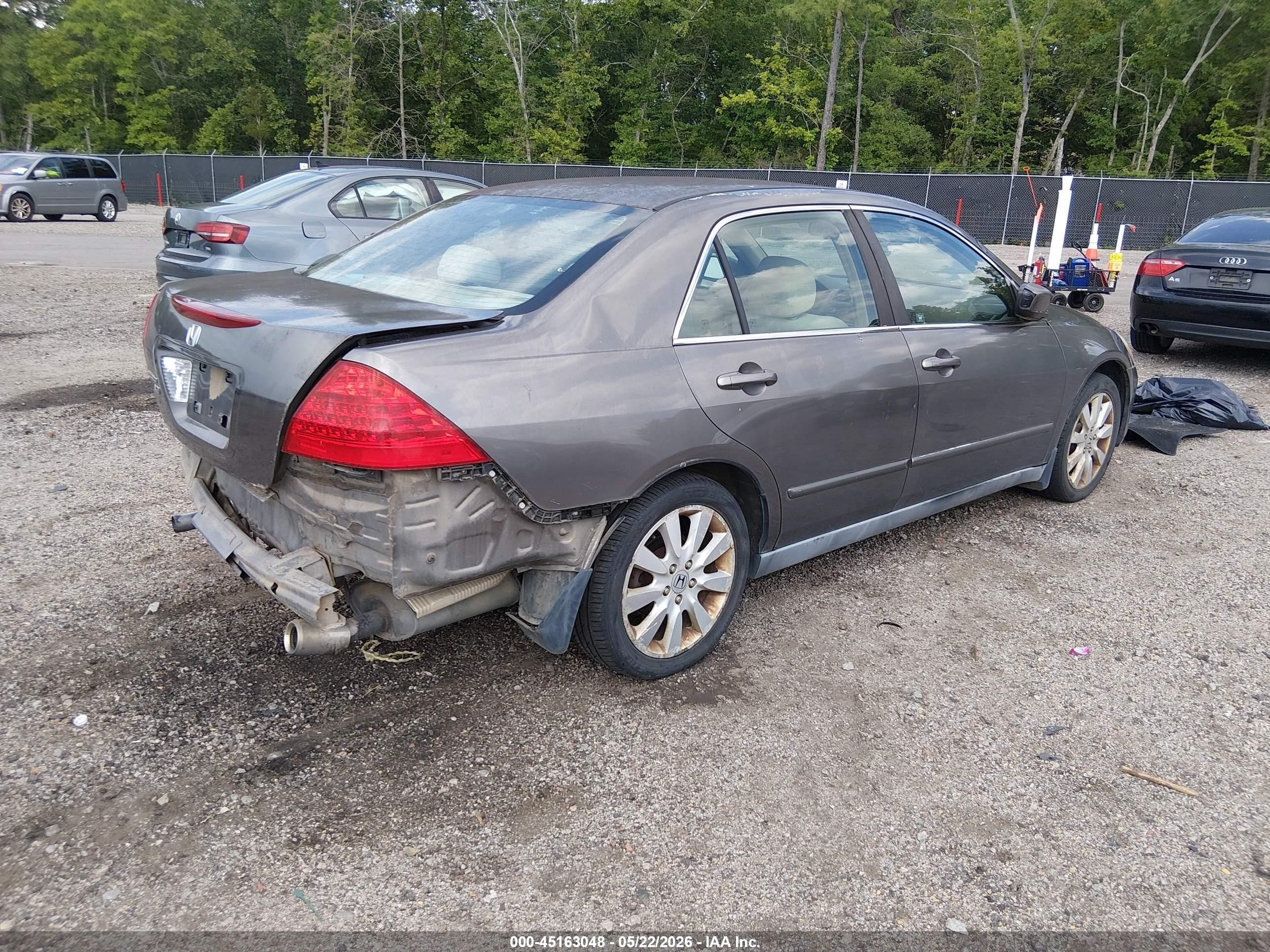 2007 Honda Accord 3.0 Lx Dark Brown vin: 1HGCM66387A018595