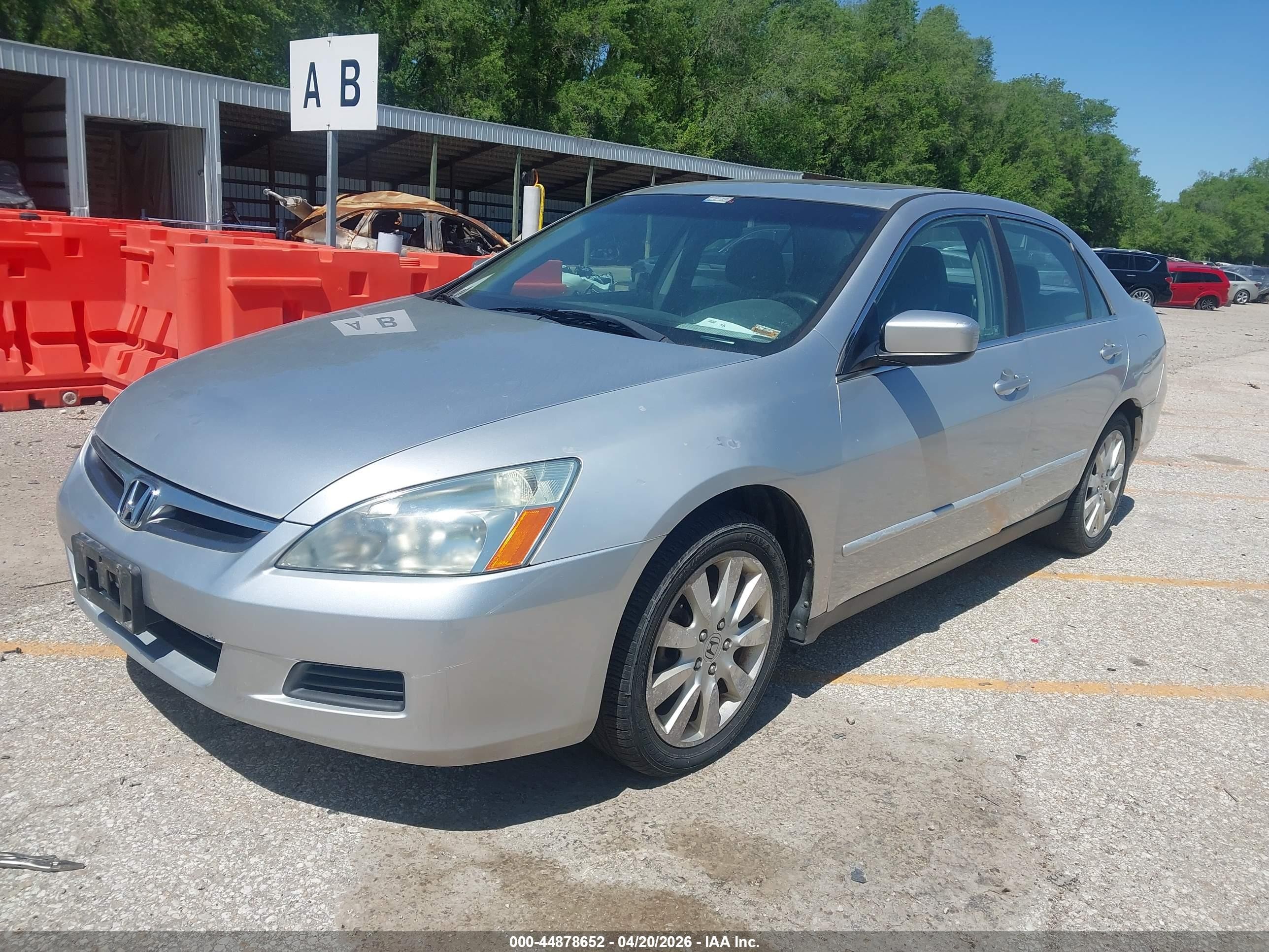2007 Honda Accord 3.0 Lx Silver vin: 1HGCM663X7A014953