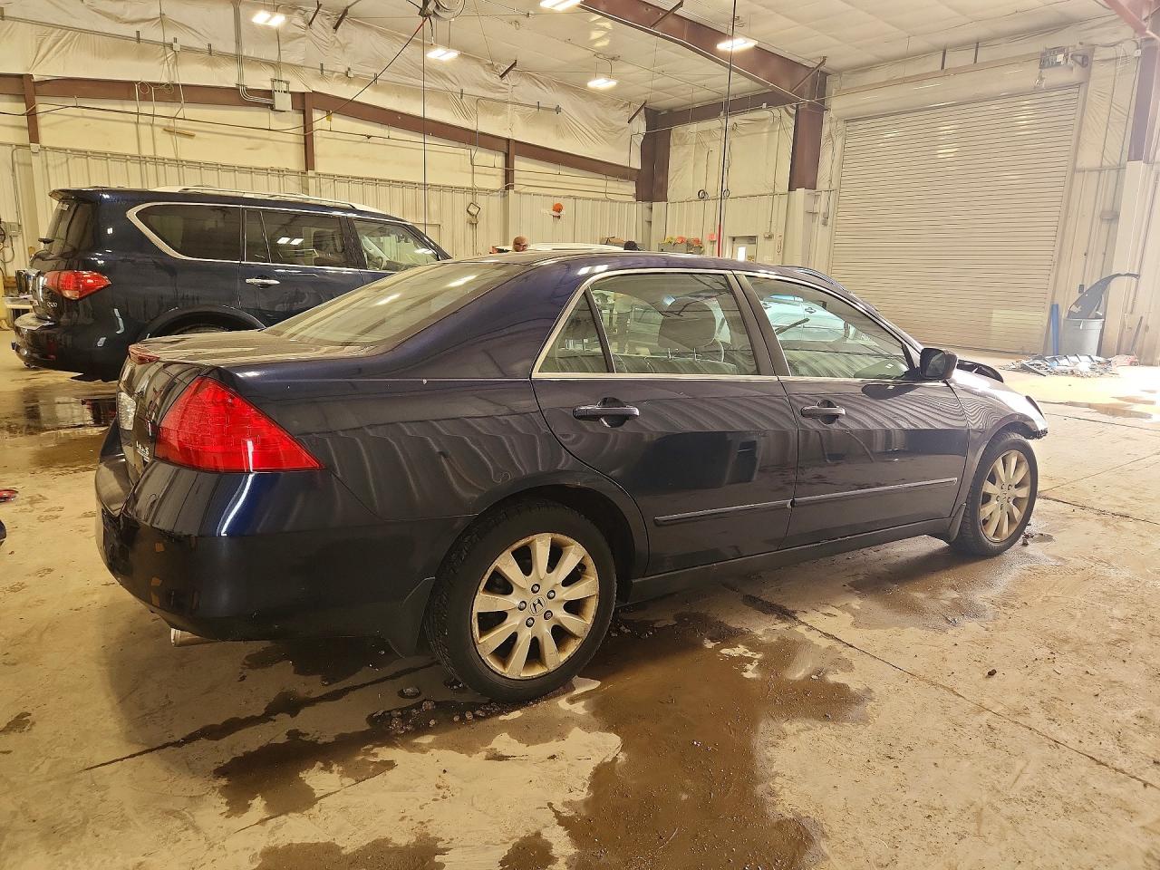 2007 Honda Accord Se Blue vin: 1HGCM66407A032306