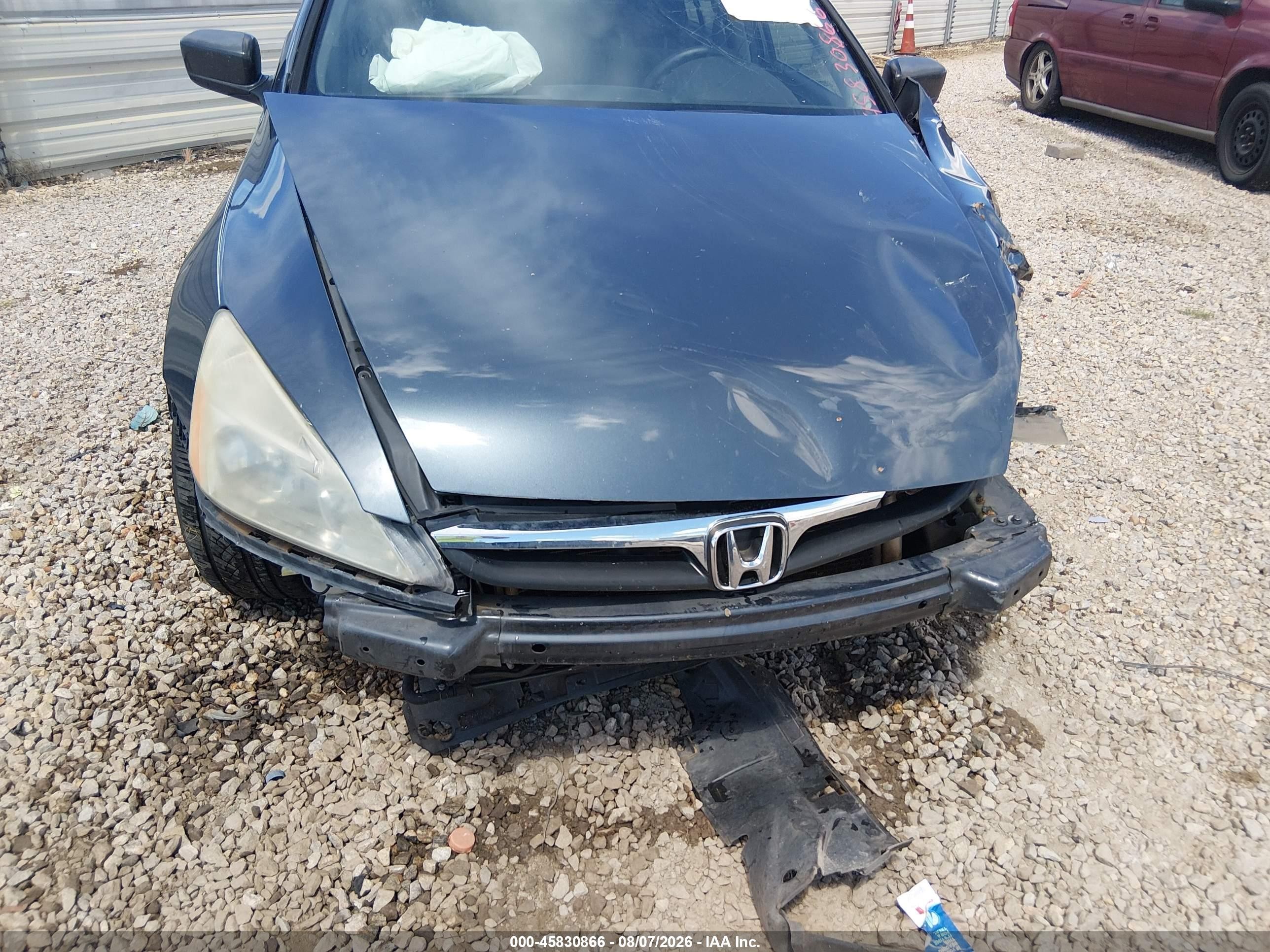 2007 Honda Accord 3.0 Se Gray vin: 1HGCM66407A058484