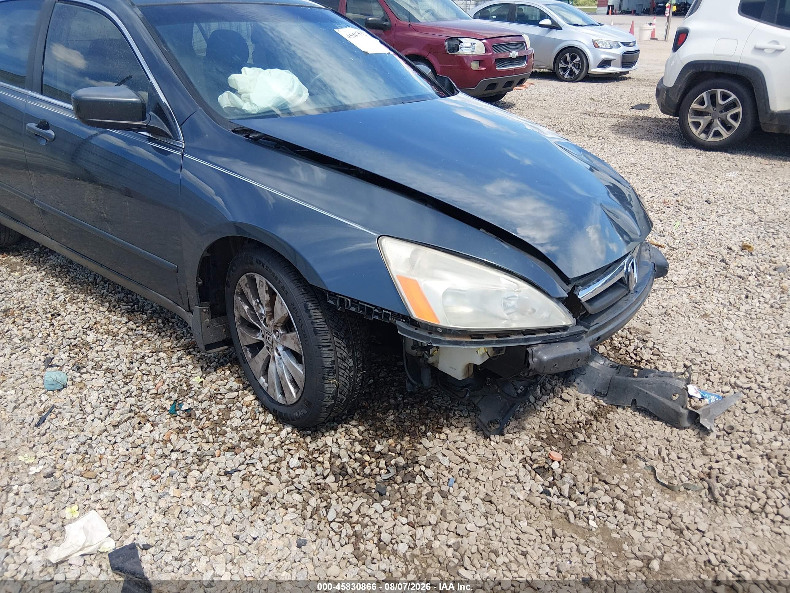 2007 Honda Accord 3.0 Se Gray vin: 1HGCM66407A058484