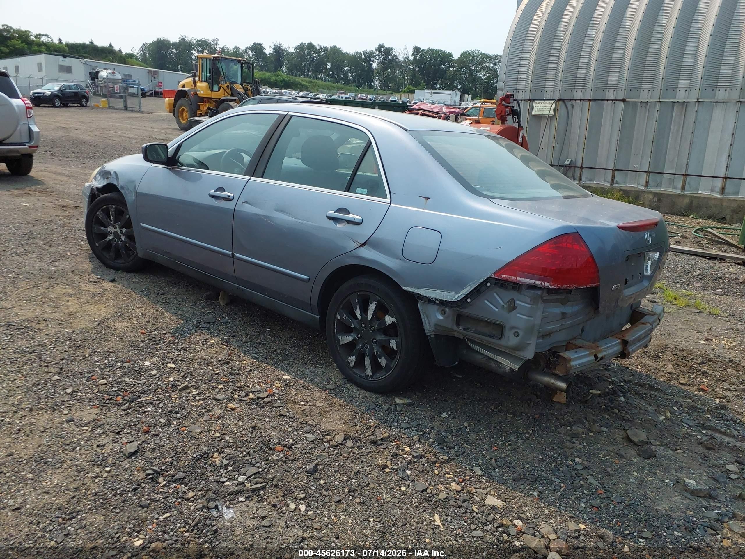 2007 Honda Accord 3.0 Se Light Blue vin: 1HGCM66407A082350