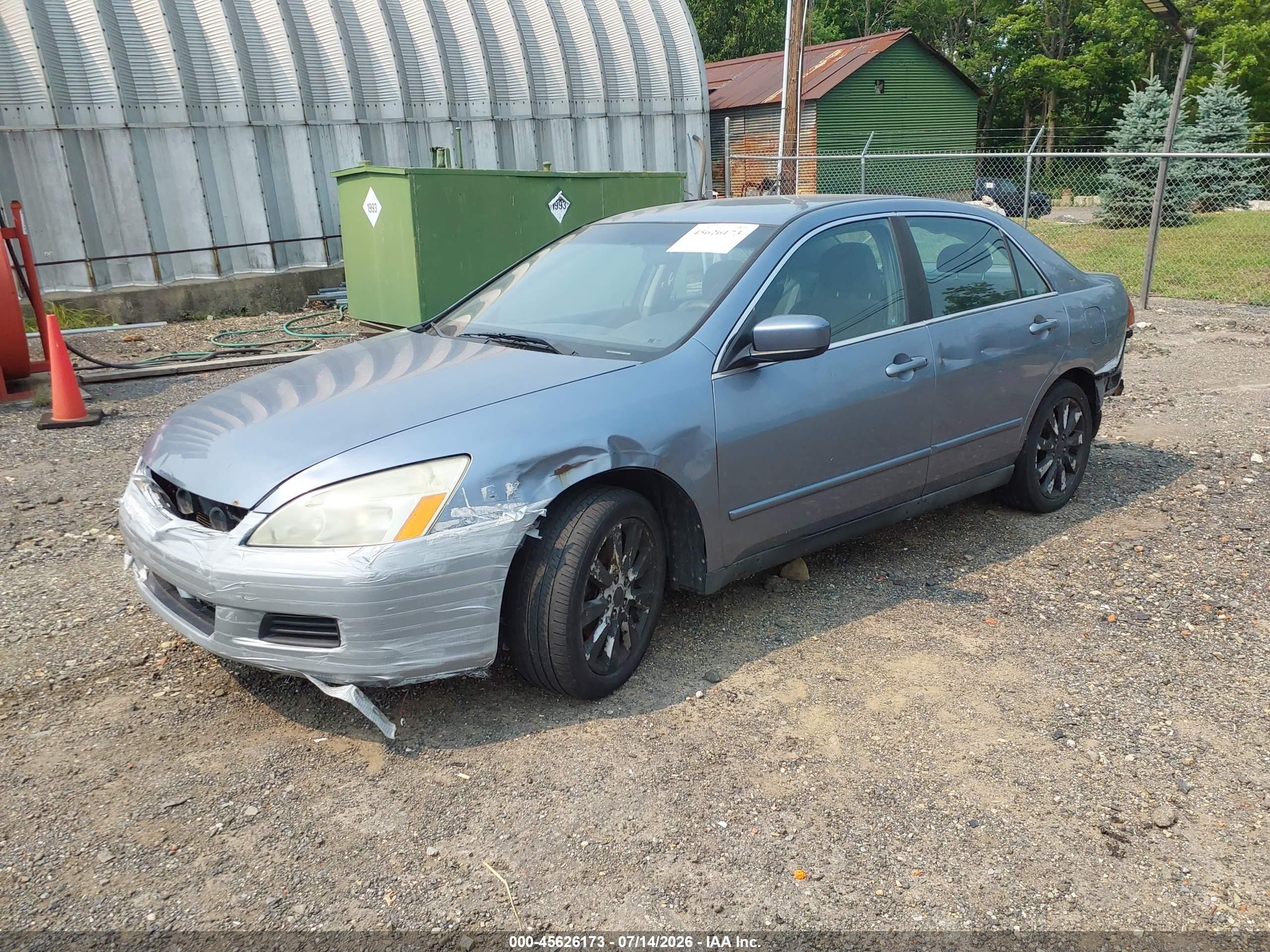 2007 Honda Accord 3.0 Se Light Blue vin: 1HGCM66407A082350