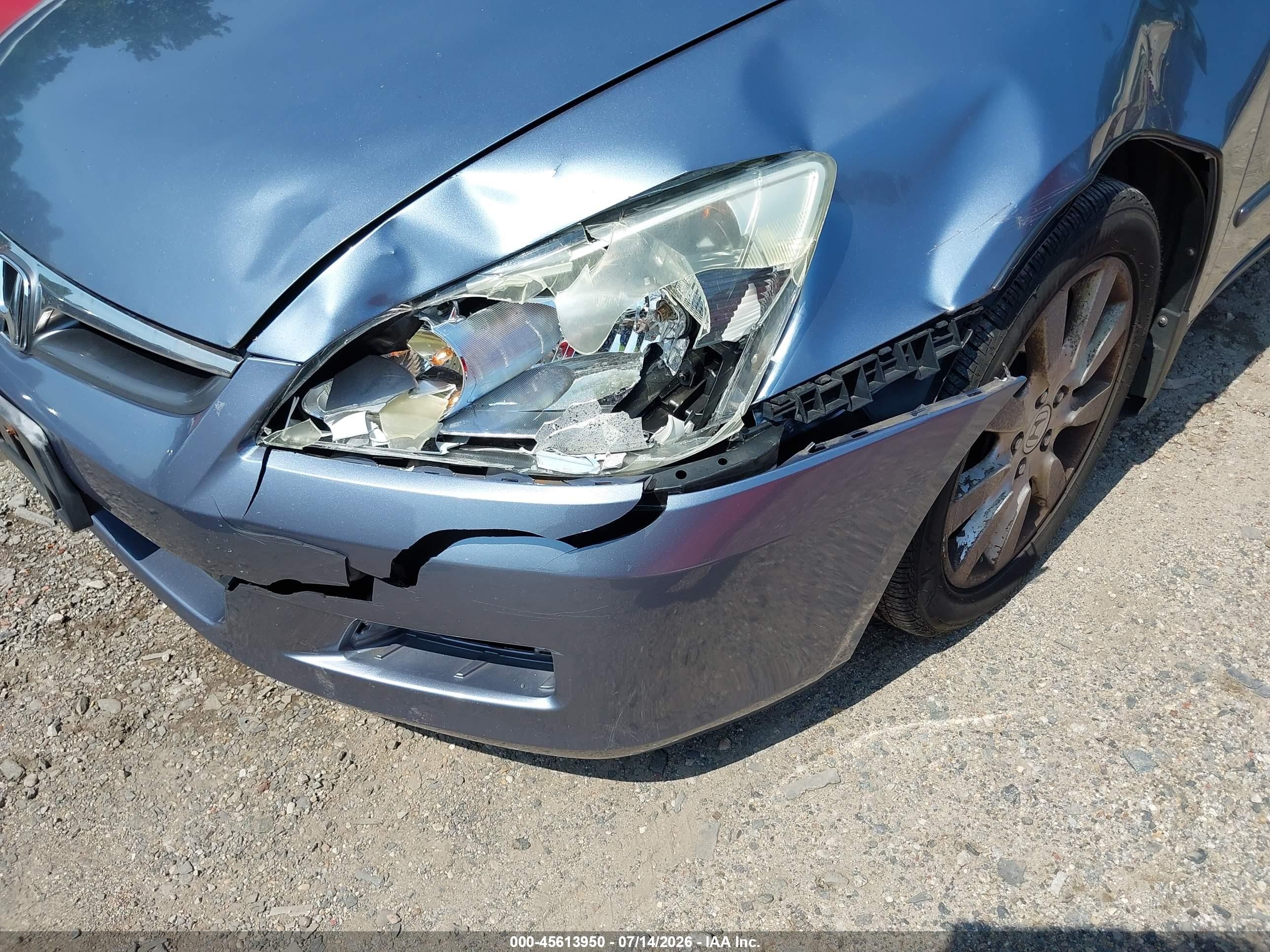 2007 Honda Accord 3.0 Se Blue vin: 1HGCM66417A015868