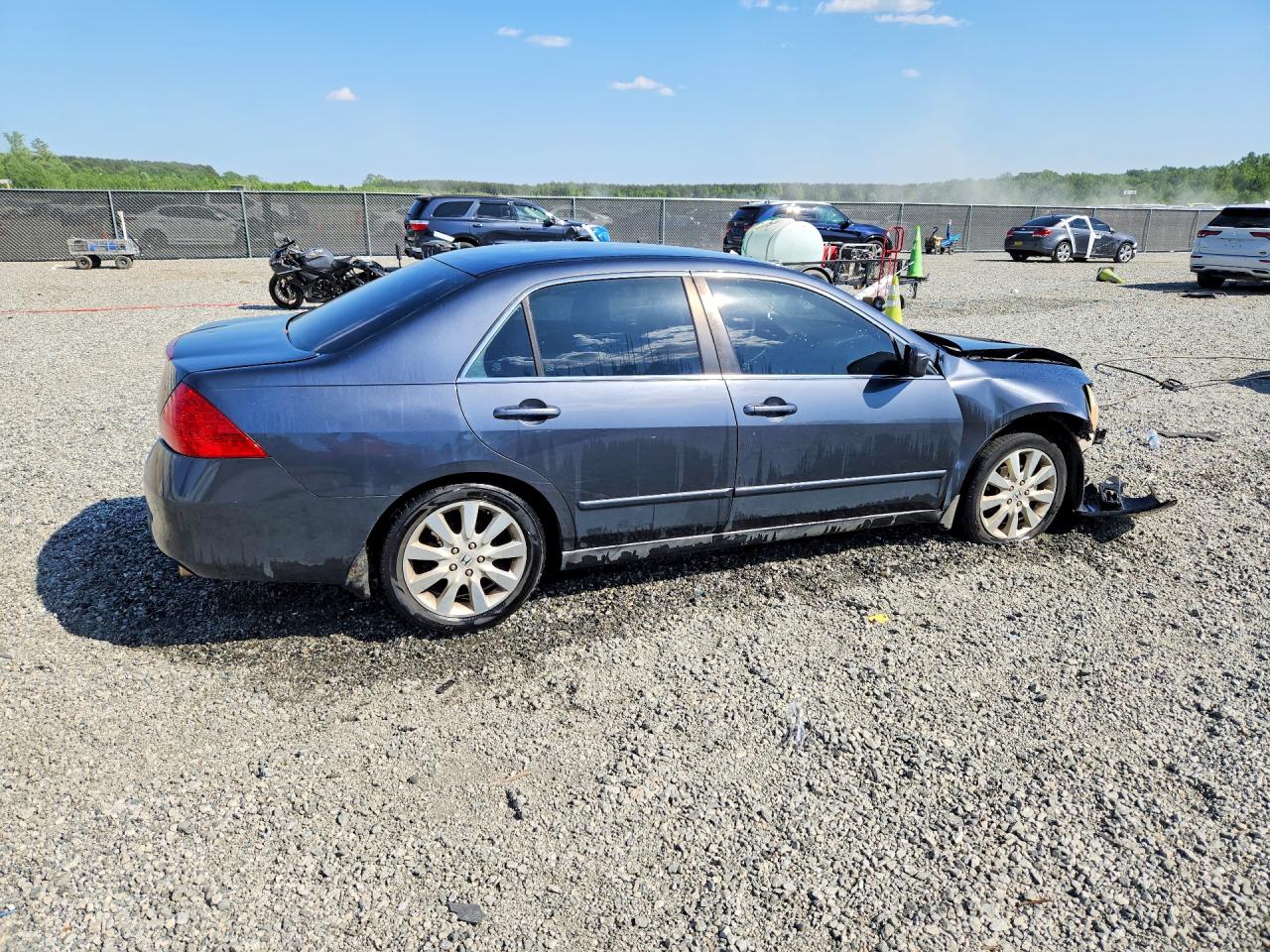 2007 Honda Accord Se Blue vin: 1HGCM66417A049485