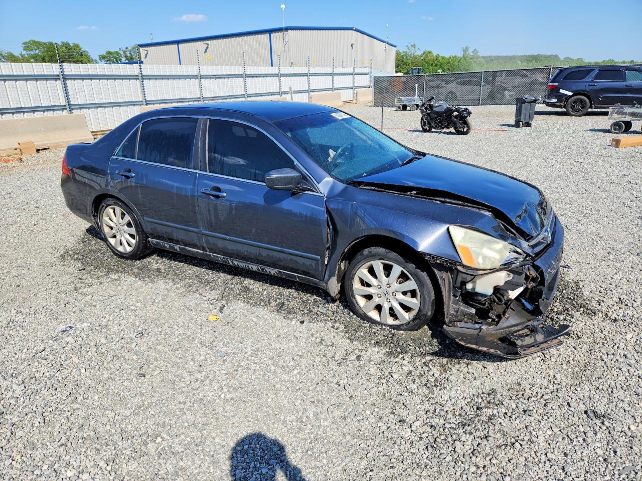 2007 Honda Accord Se Blue vin: 1HGCM66417A049485