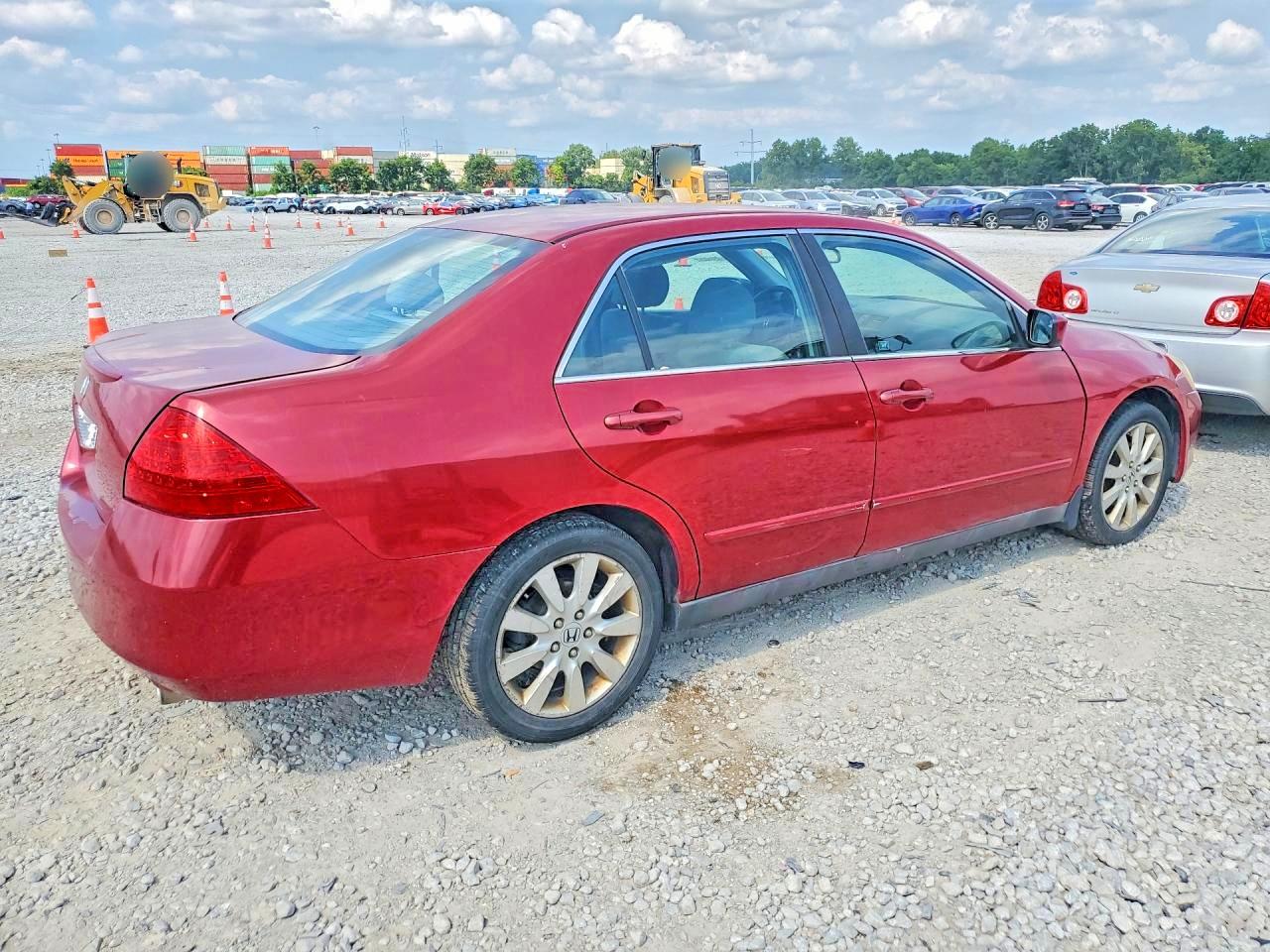 2007 Honda Accord Se Maroon vin: 1HGCM66417A050121