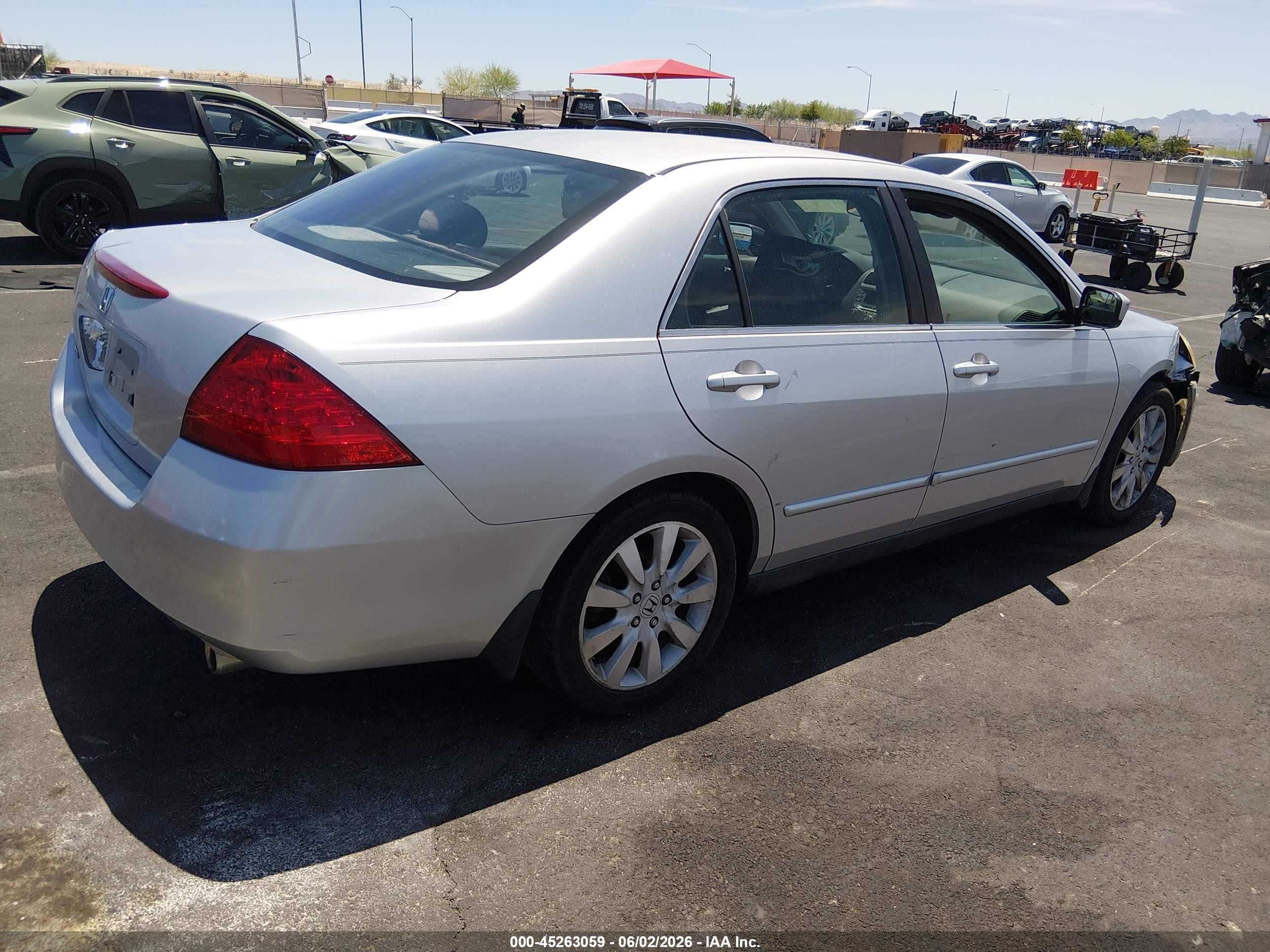 2007 Honda Accord 3.0 Se Silver vin: 1HGCM66427A037183