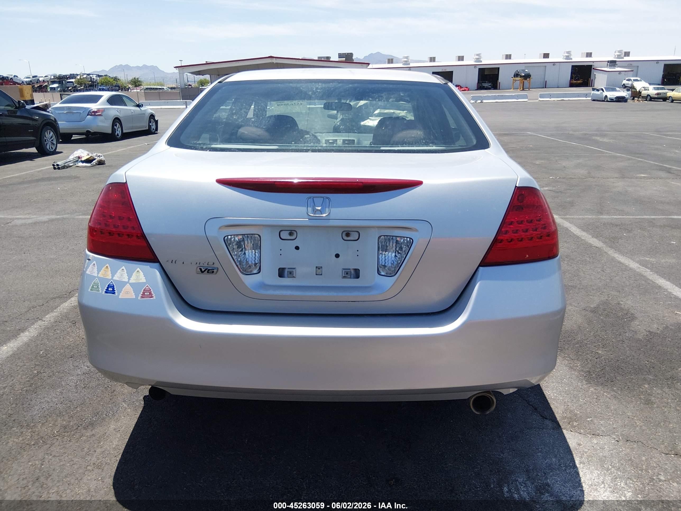 2007 Honda Accord 3.0 Se Silver vin: 1HGCM66427A037183