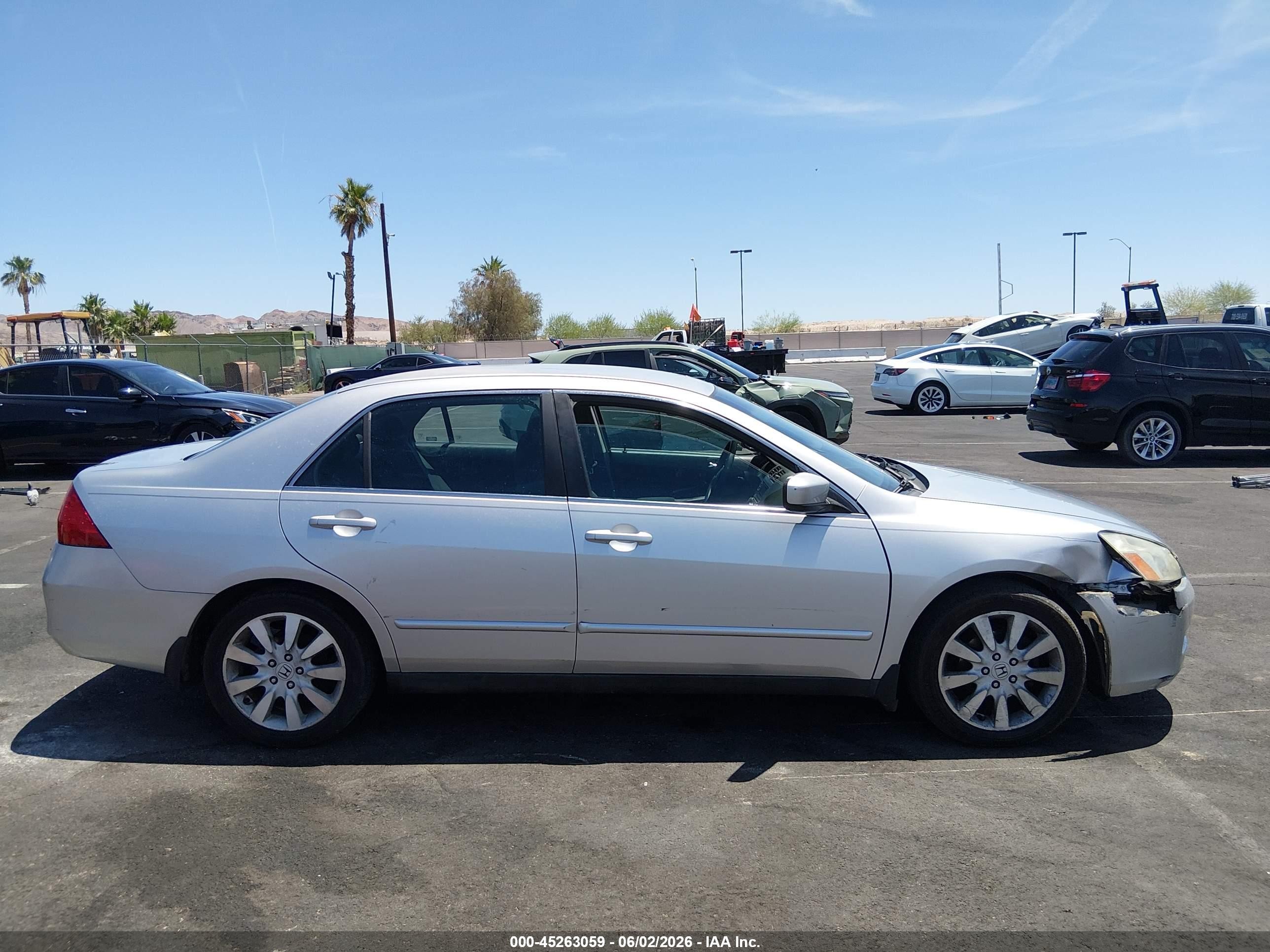2007 Honda Accord 3.0 Se Silver vin: 1HGCM66427A037183