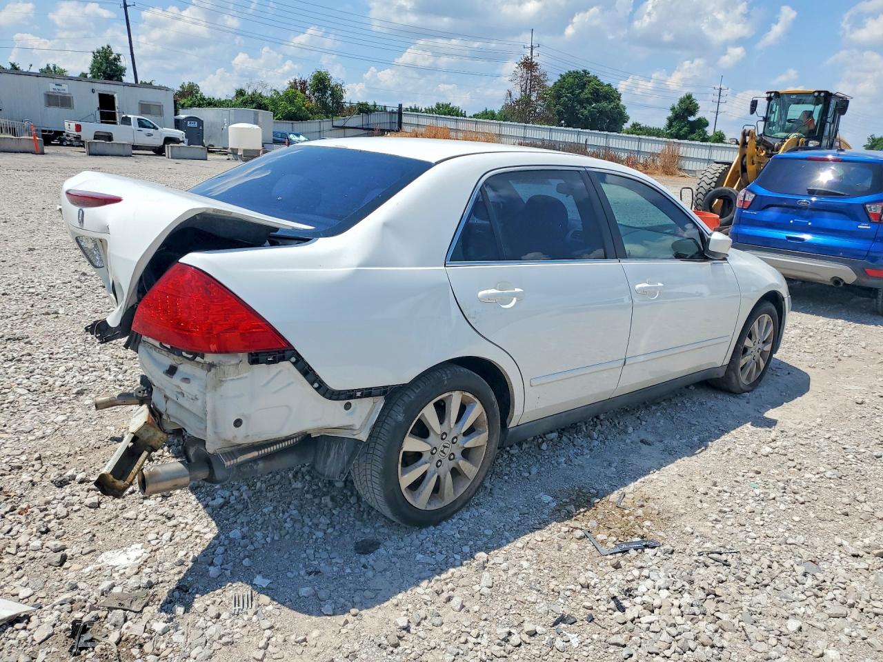 2007 Honda Accord Se White vin: 1HGCM66427A047101