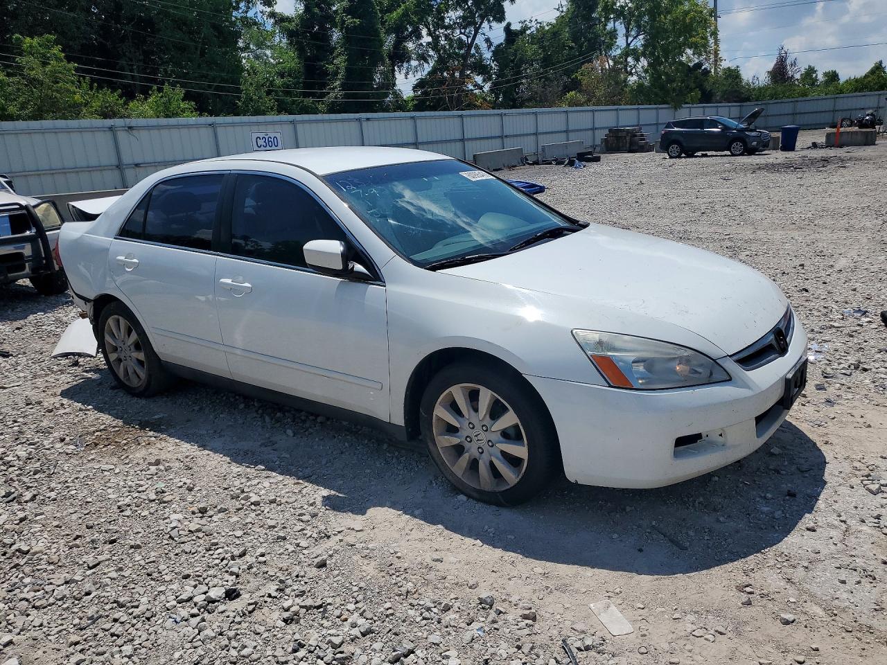 2007 Honda Accord Se White vin: 1HGCM66427A047101