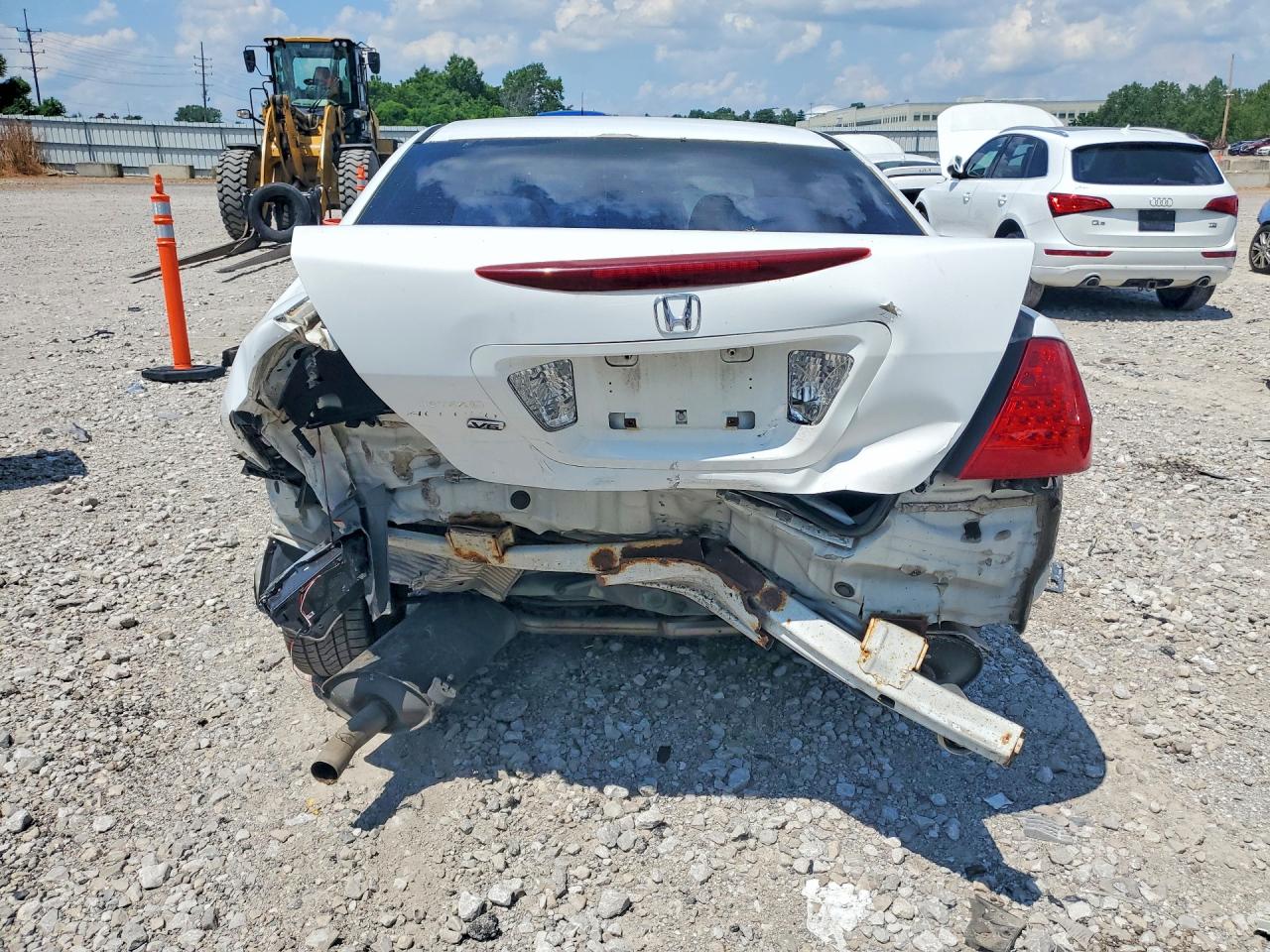 2007 Honda Accord Se White vin: 1HGCM66427A047101