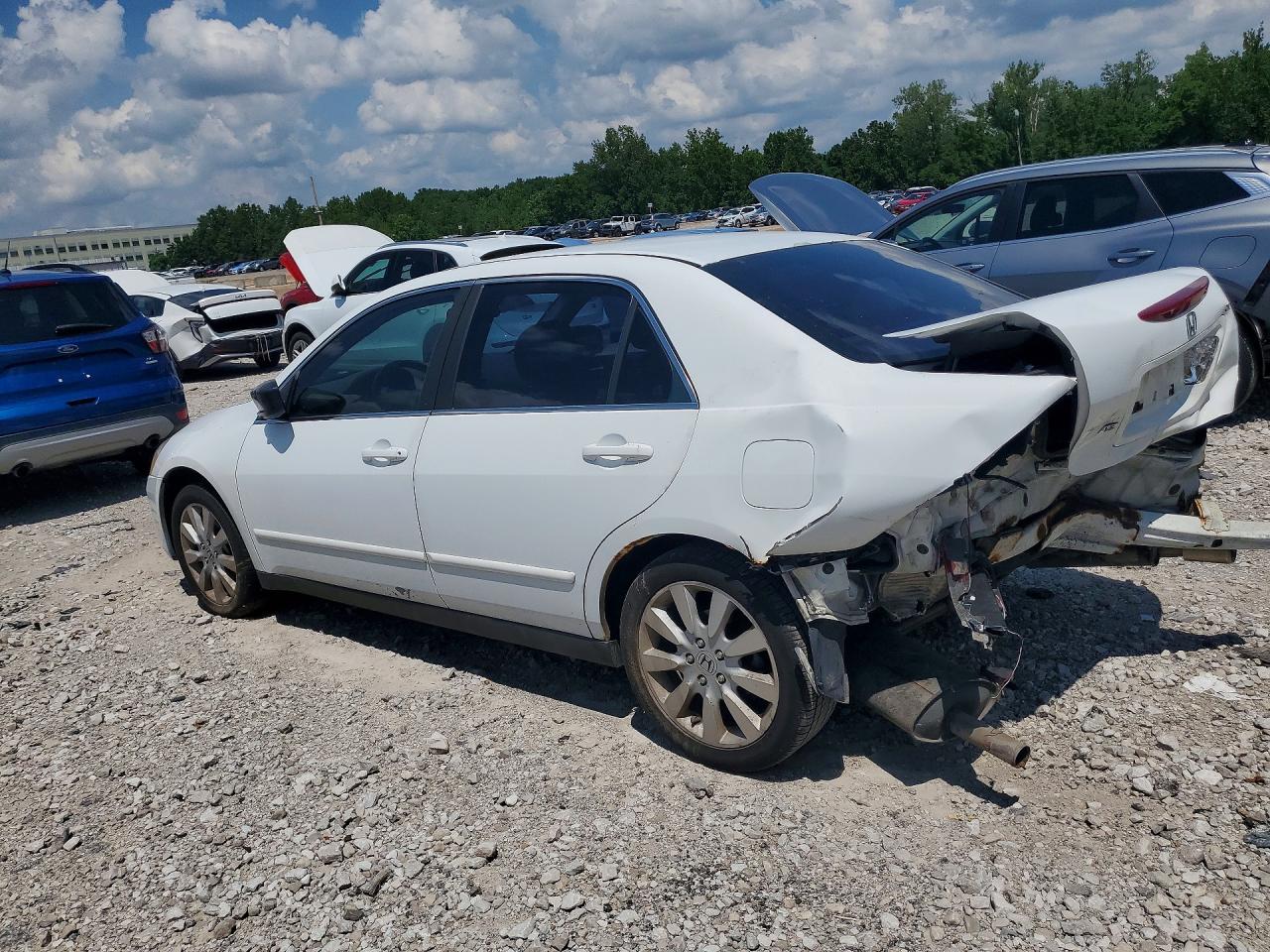 2007 Honda Accord Se White vin: 1HGCM66427A047101