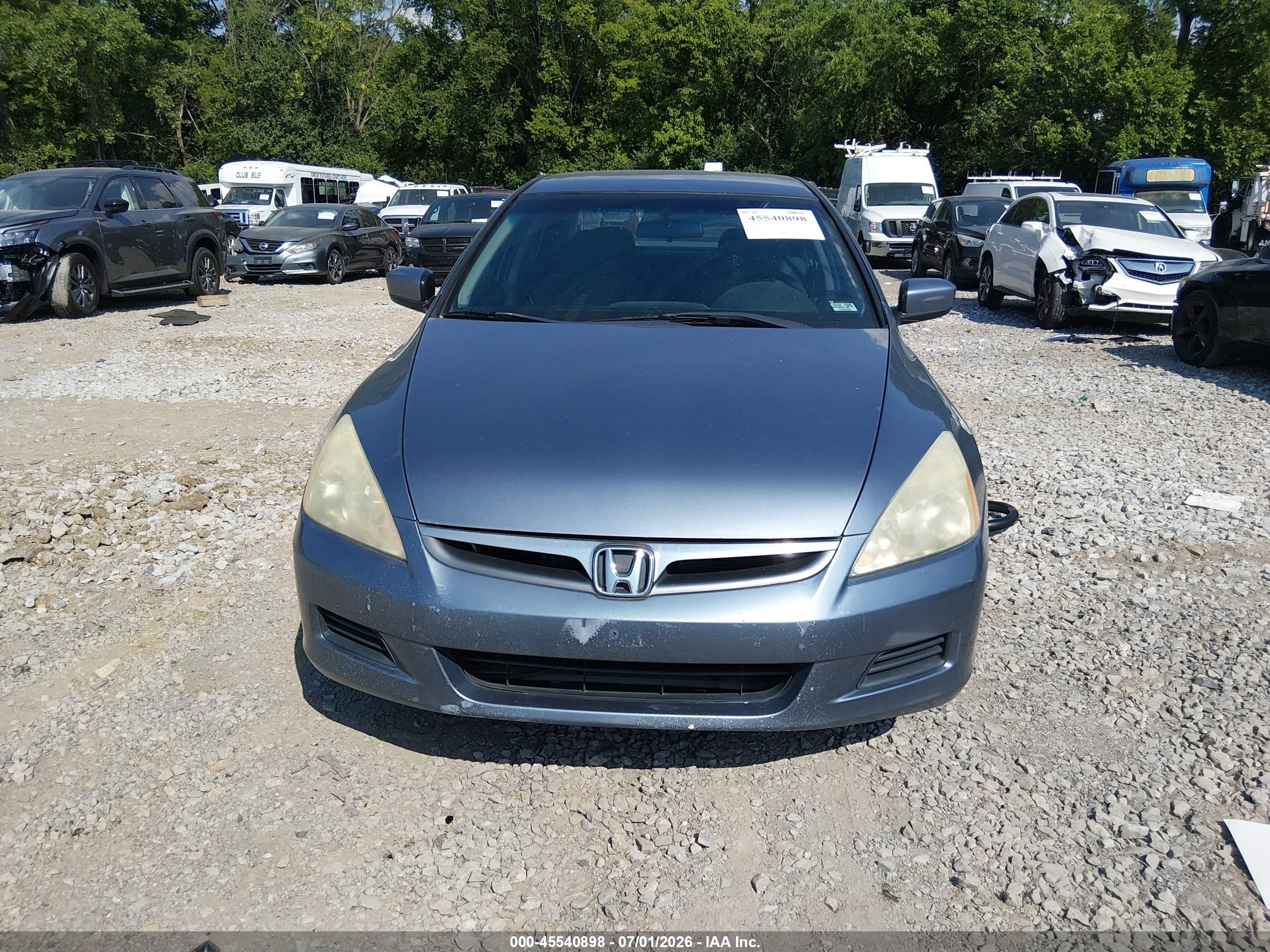 2007 Honda Accord 3.0 Se Blue vin: 1HGCM66427A051441