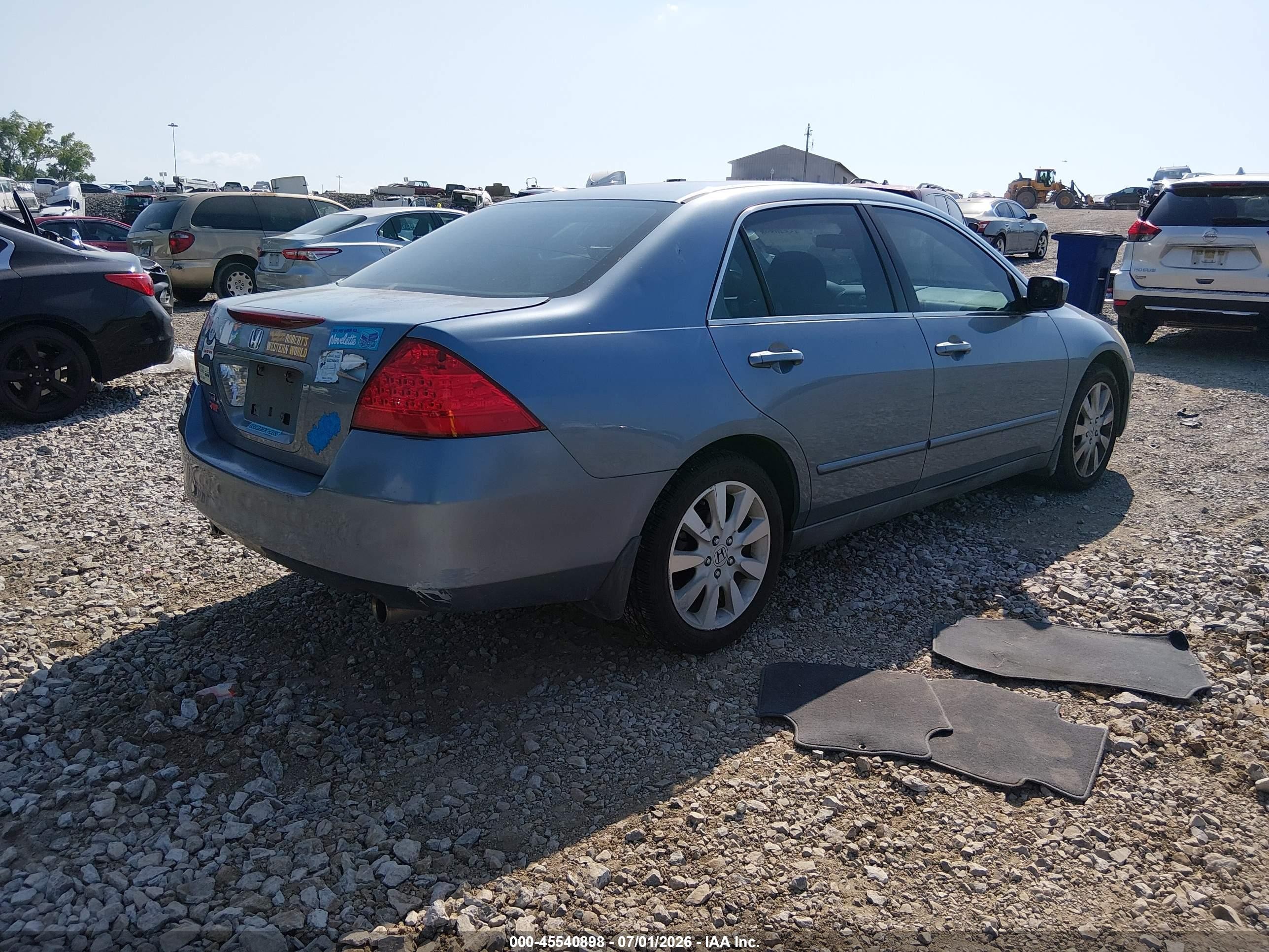 2007 Honda Accord 3.0 Se Blue vin: 1HGCM66427A051441