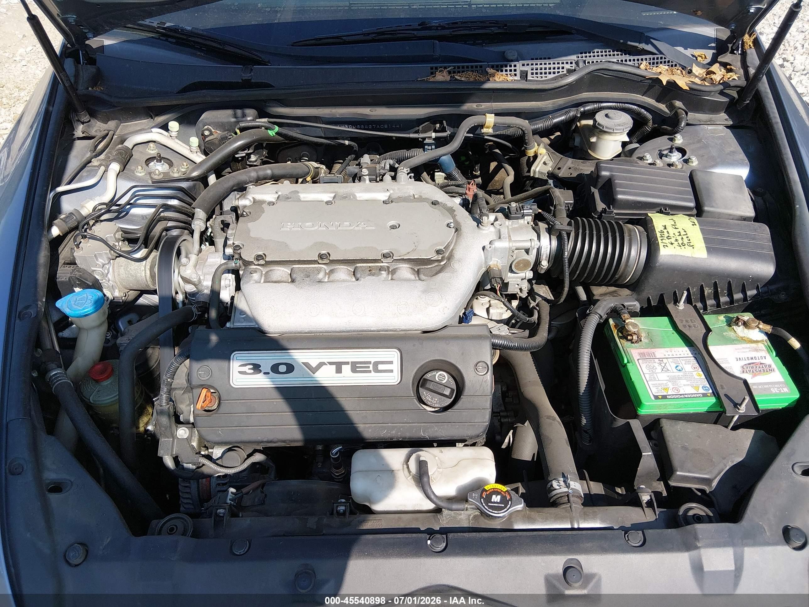 2007 Honda Accord 3.0 Se Blue vin: 1HGCM66427A051441