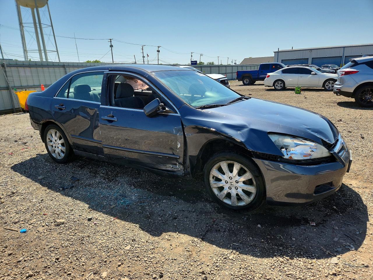 2007 Honda Accord Se Gray vin: 1HGCM66427A057868