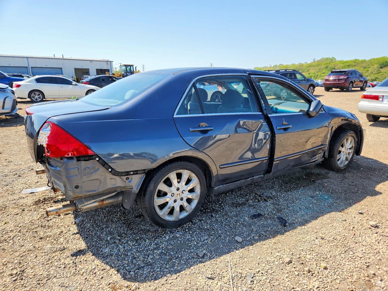 2007 Honda Accord Se Gray vin: 1HGCM66427A057868