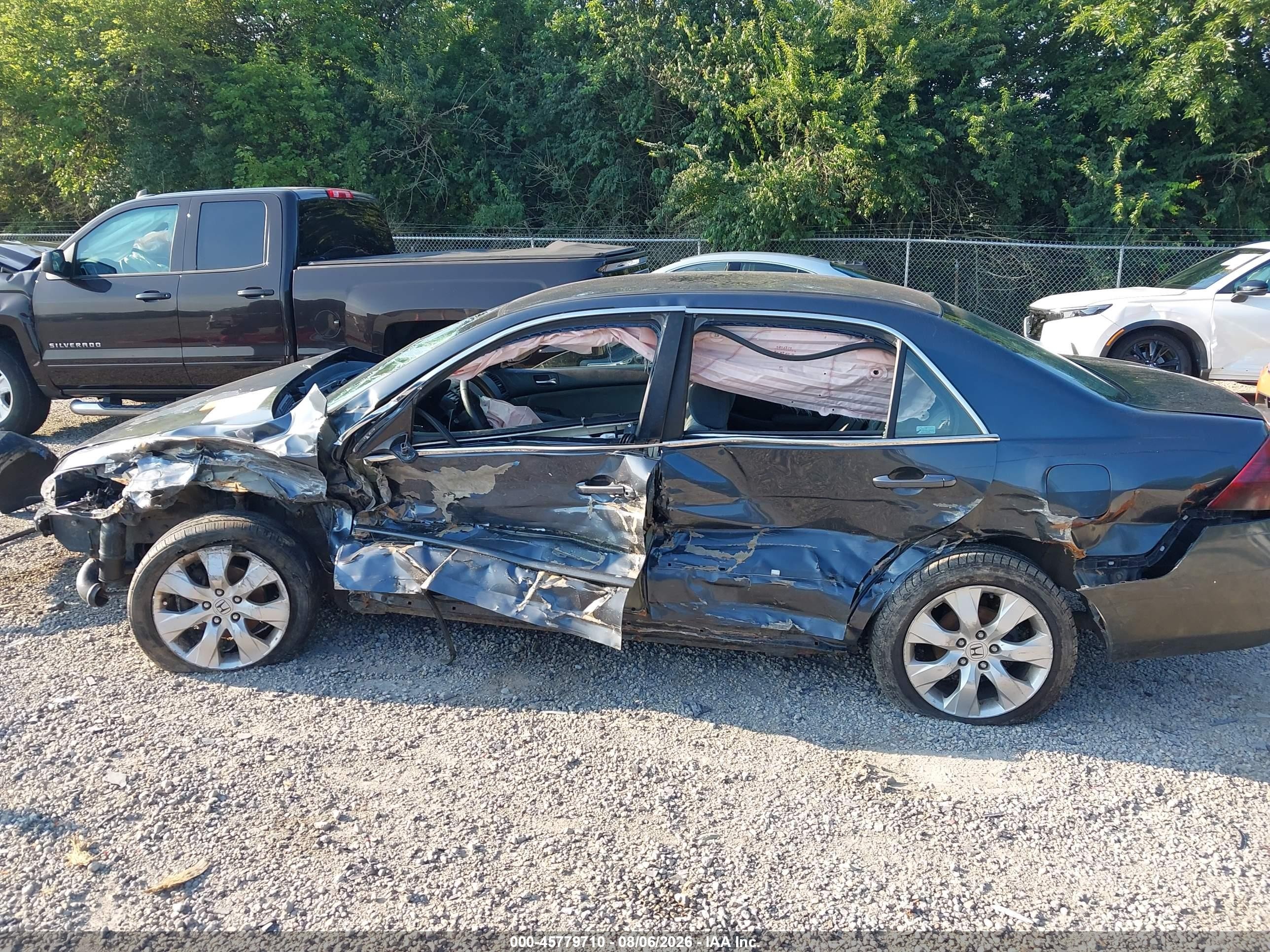 2007 Honda Accord 3.0 Se Blue vin: 1HGCM66427A062939