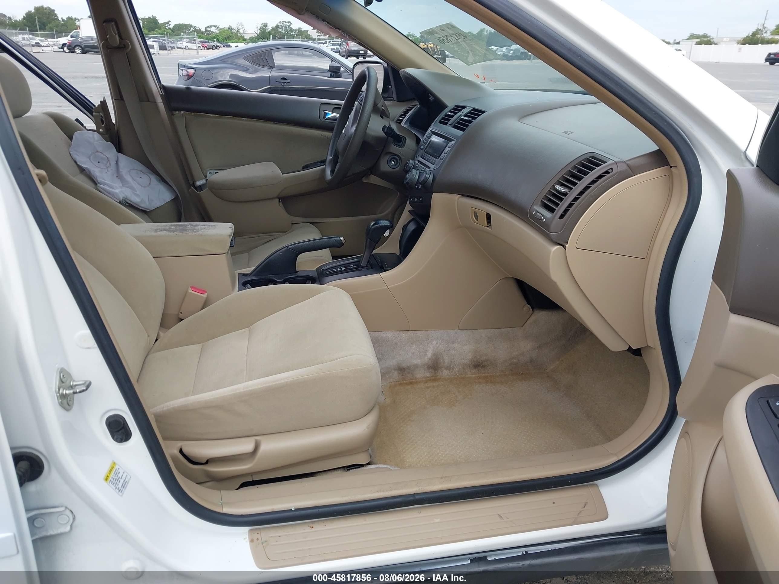 2007 Honda Accord 3.0 Se White vin: 1HGCM66427A094936